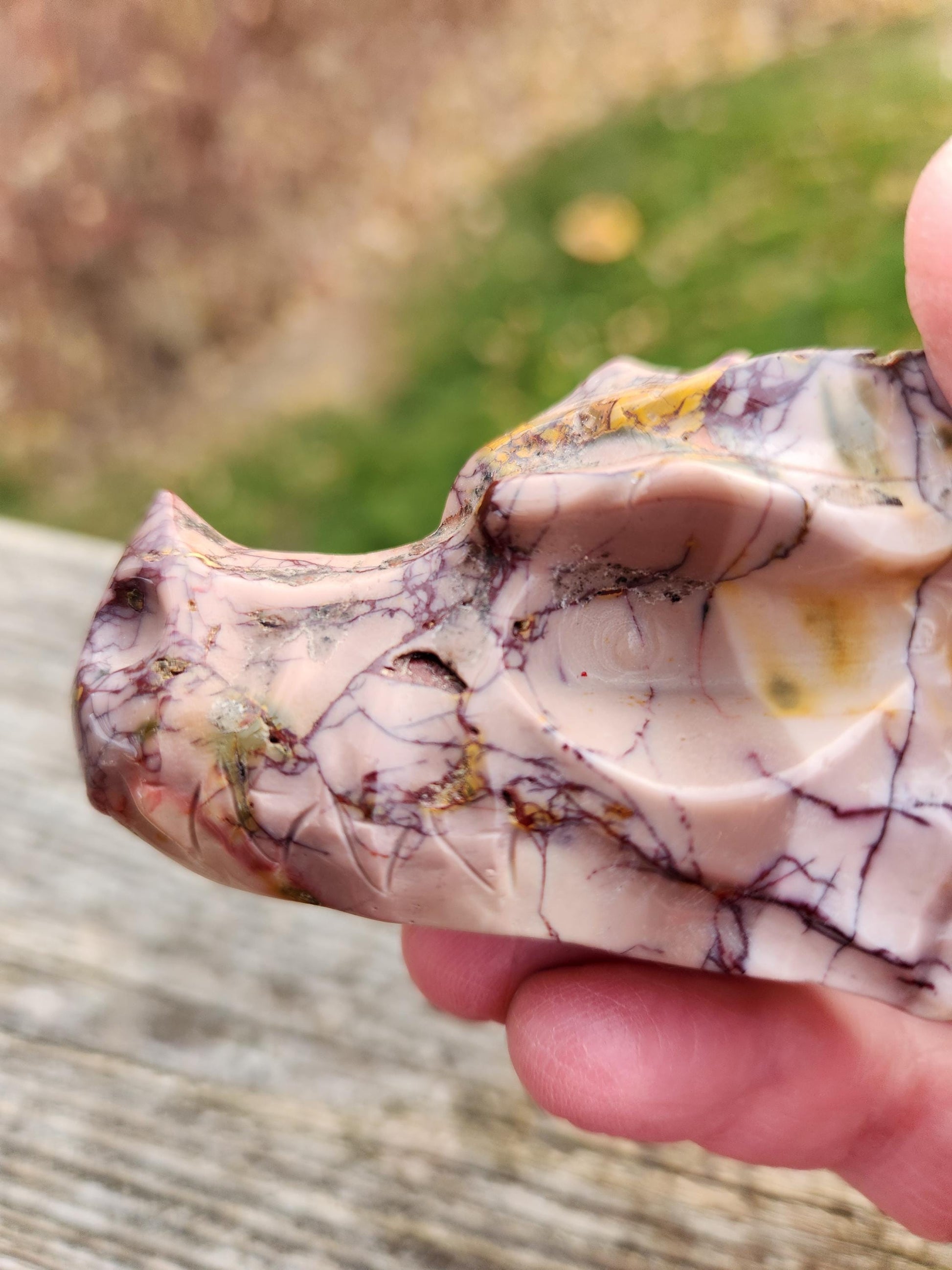 Polished Mookaite Jasper Crystal Dragon Head Small, Dendritic