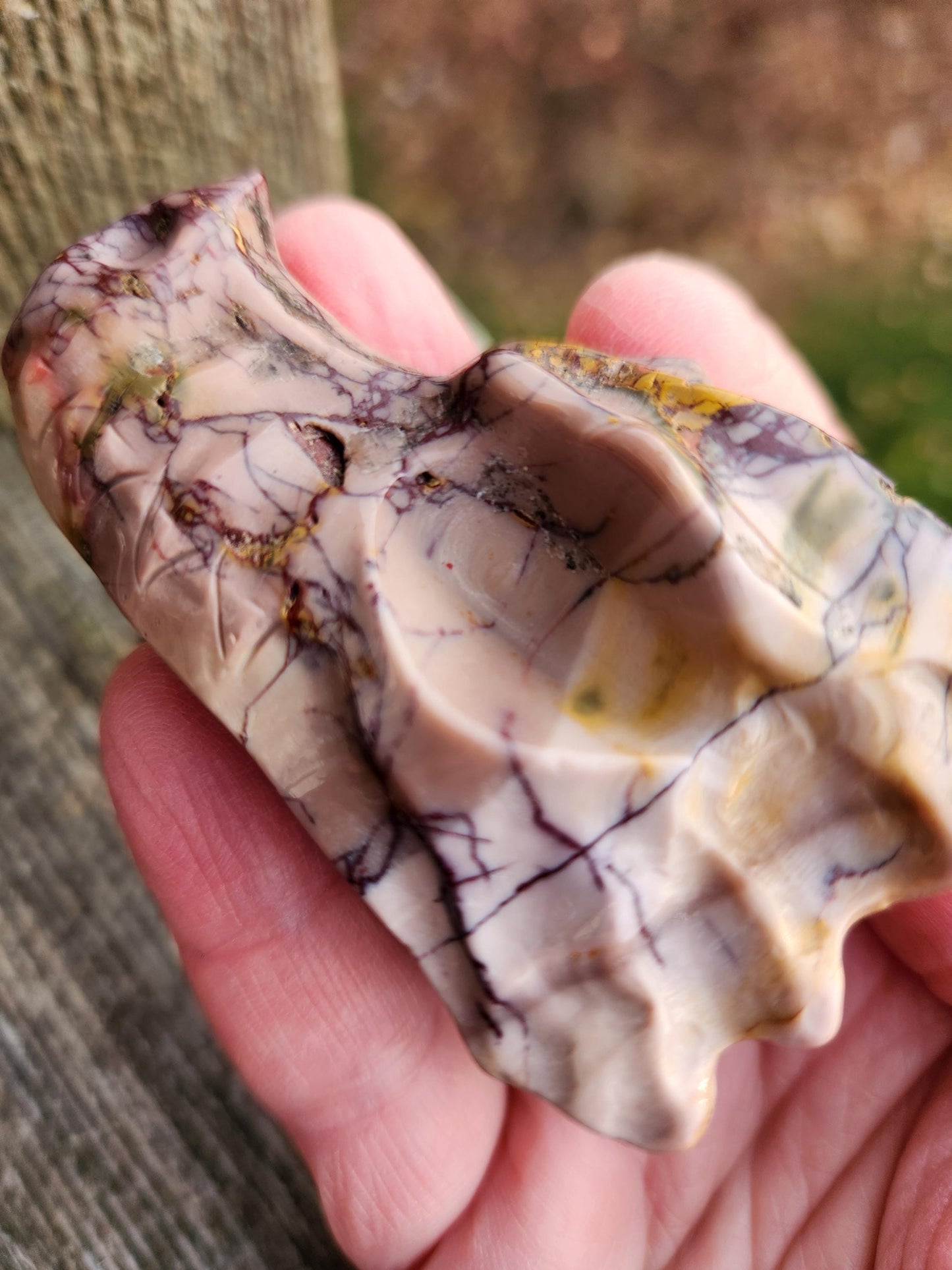 Polished Mookaite Jasper Crystal Dragon Head Small, Dendritic