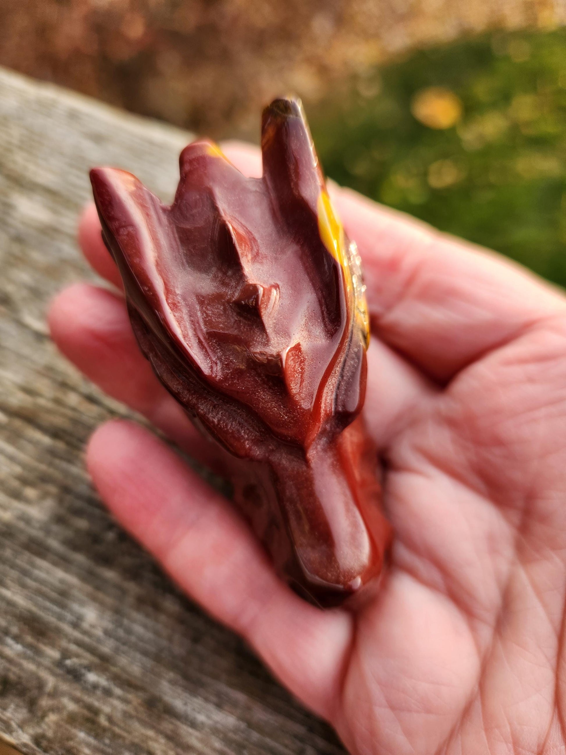 Polished Mookaite Jasper Crystal Dragon Head Small