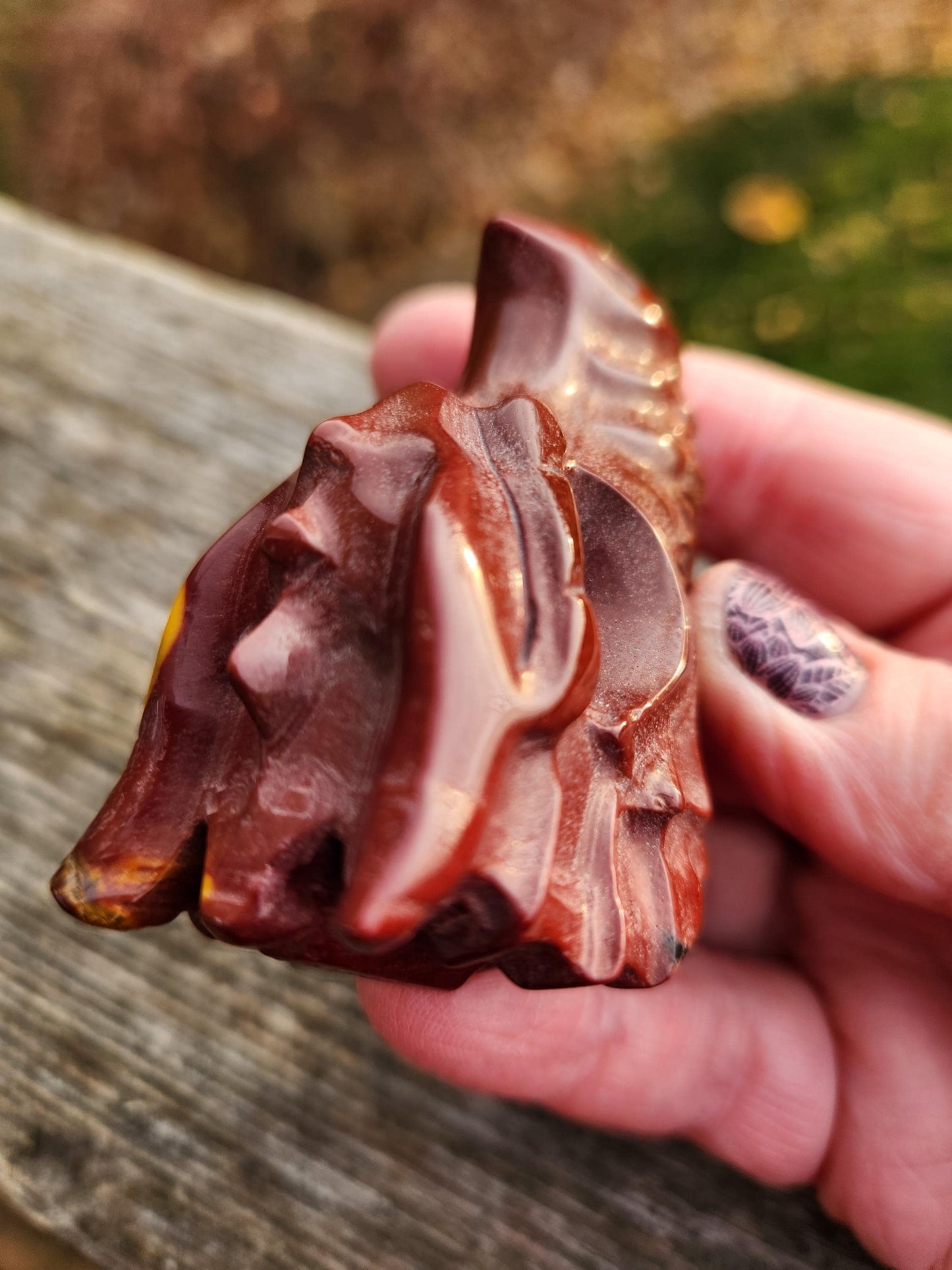 Polished Mookaite Jasper Crystal Dragon Head Small