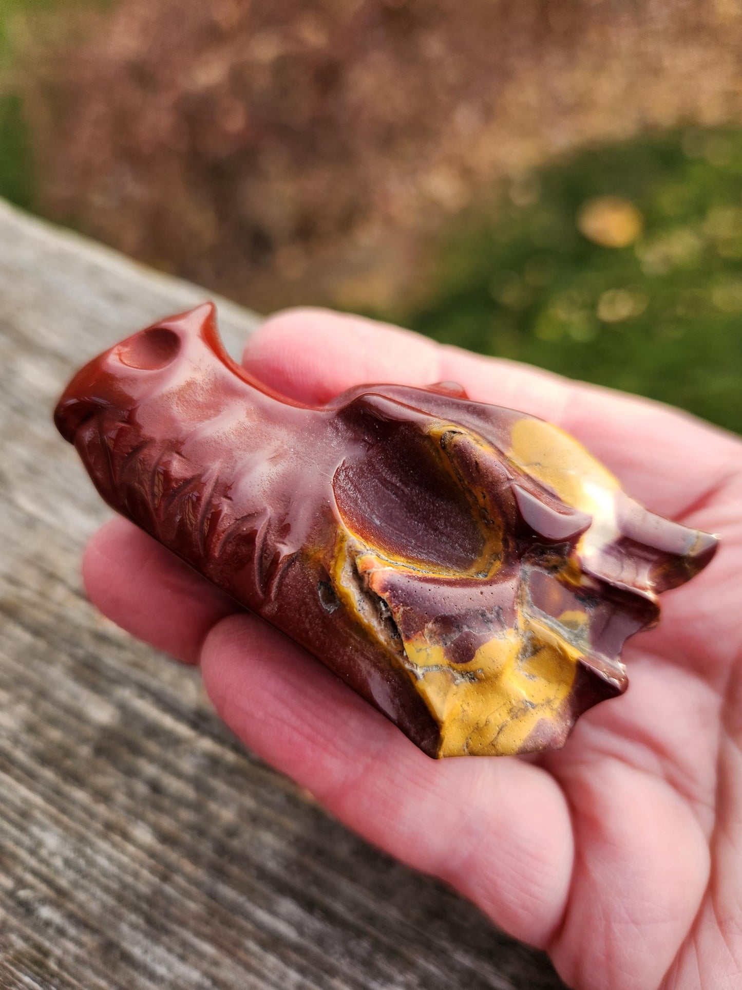 Polished Mookaite Jasper Crystal Dragon Head Small