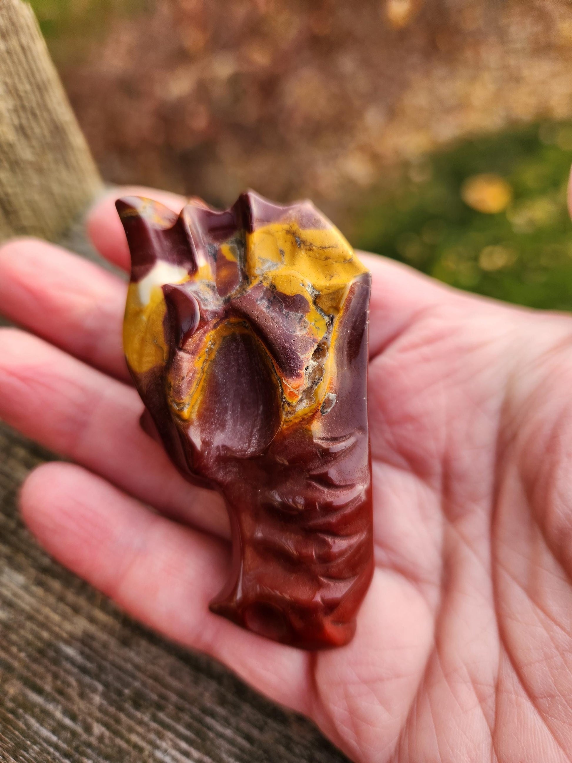 Polished Mookaite Jasper Crystal Dragon Head Small