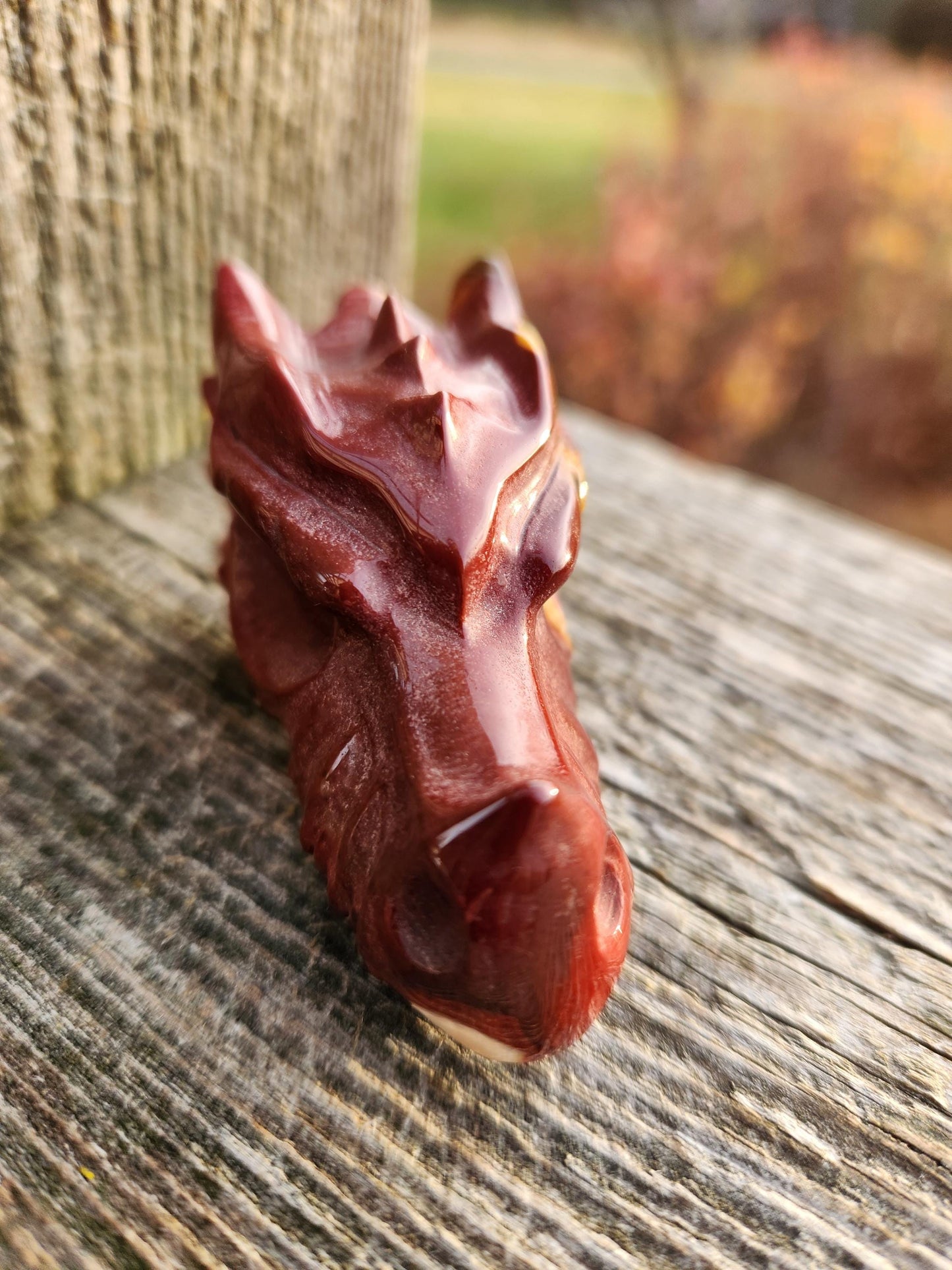 Polished Mookaite Jasper Crystal Dragon Head Small