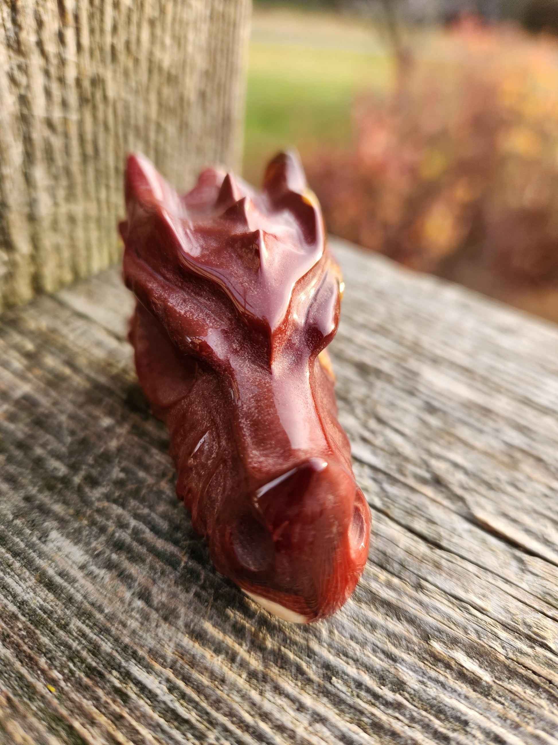 Polished Mookaite Jasper Crystal Dragon Head Small