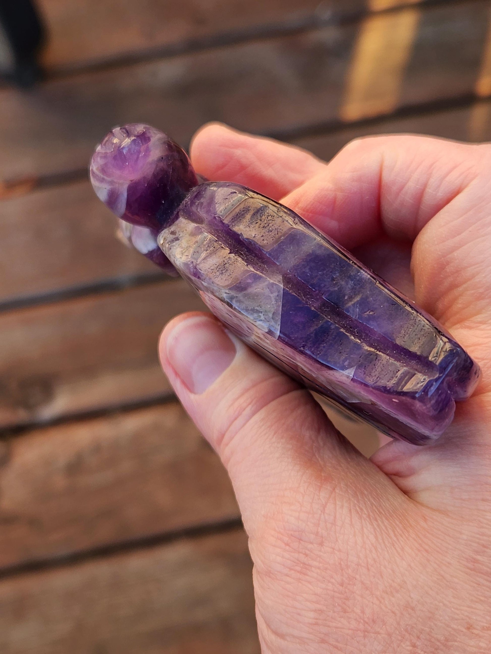 AAA Dream Amethyst Crystal Angel or Fairy - Unique Carved Stone