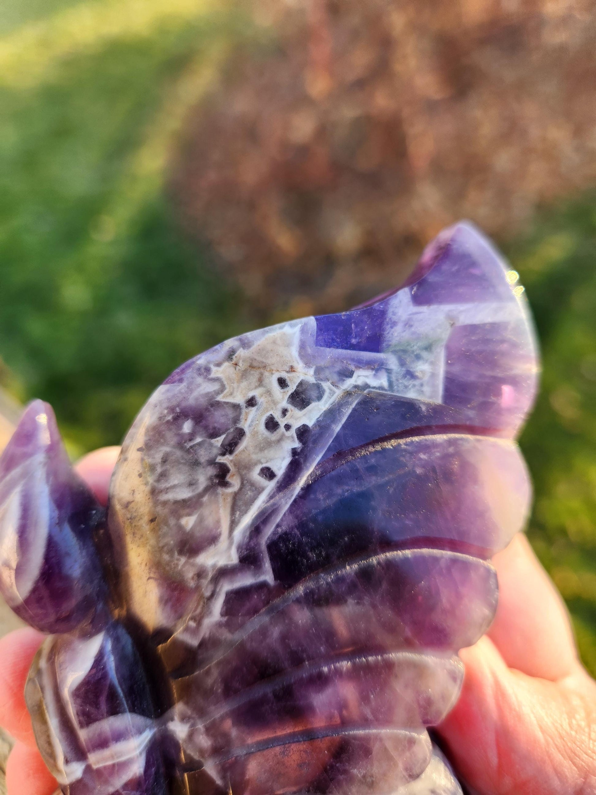 AAA Dream Amethyst Crystal Angel or Fairy - Unique Carved Stone