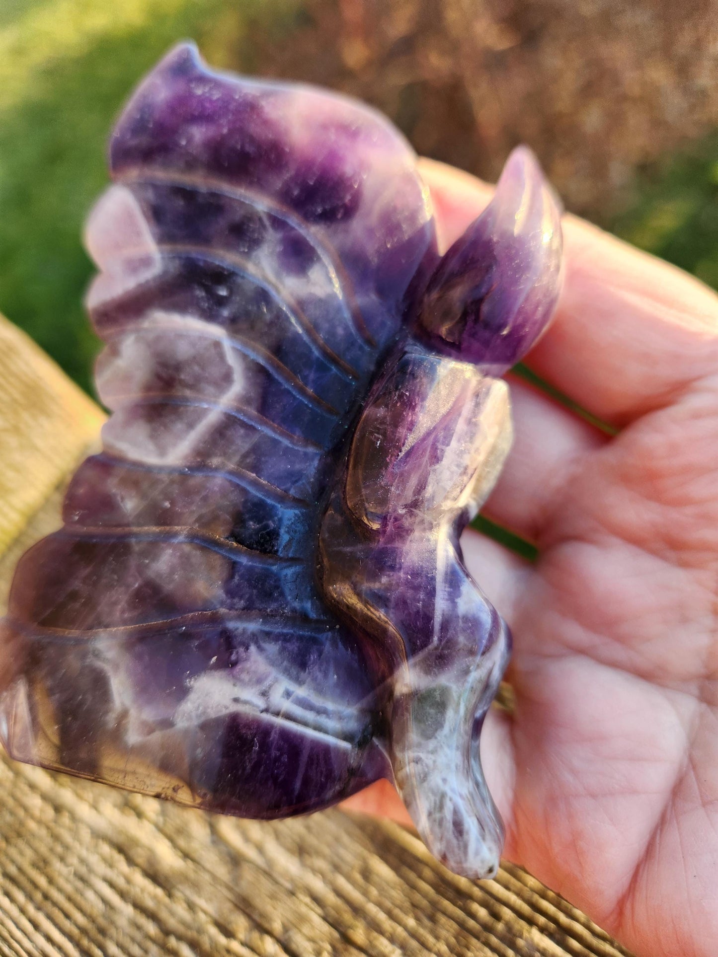 AAA Dream Amethyst Crystal Angel or Fairy - Unique Carved Stone