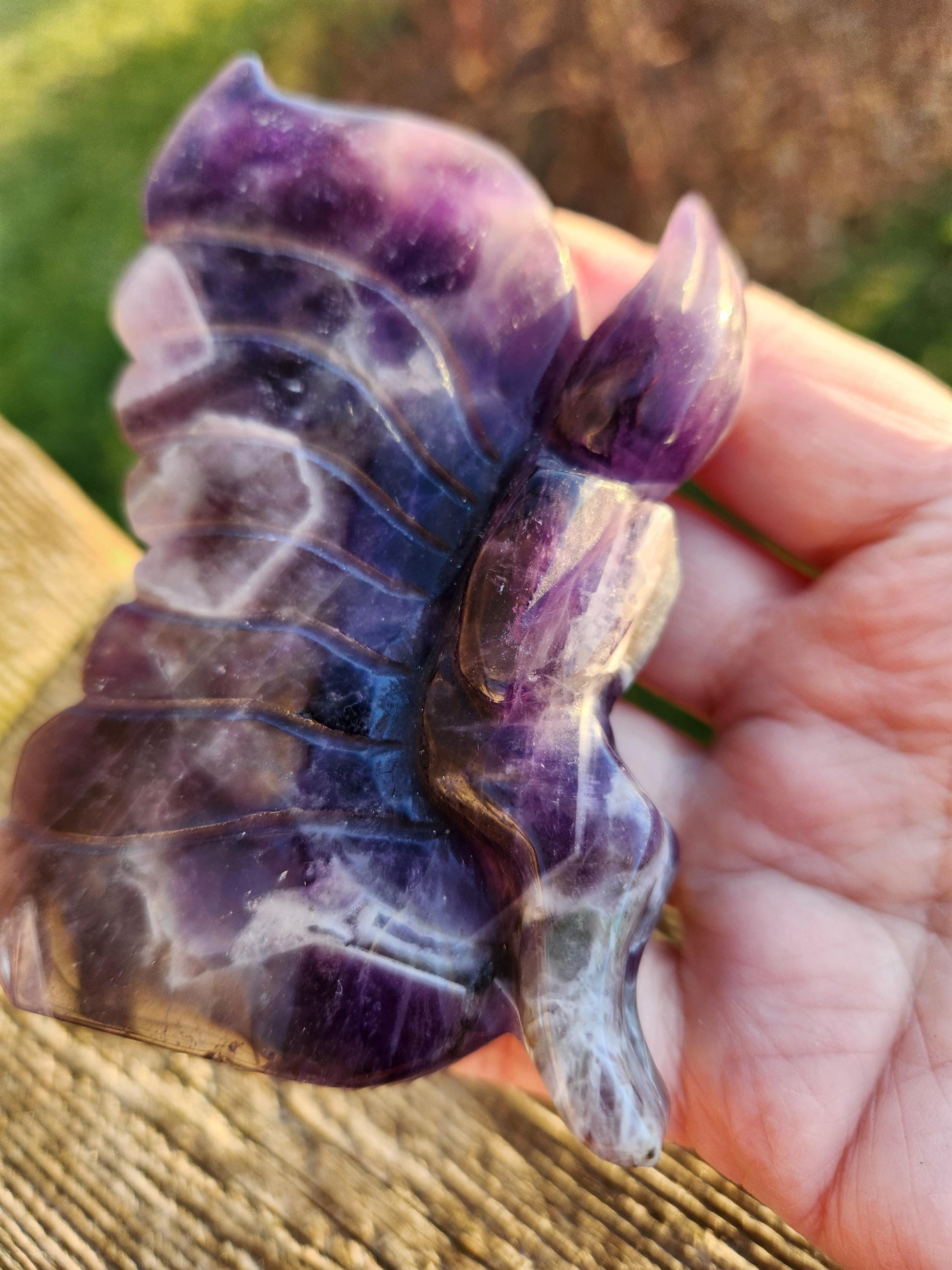 AAA Dream Amethyst Crystal Angel or Fairy - Unique Carved Stone