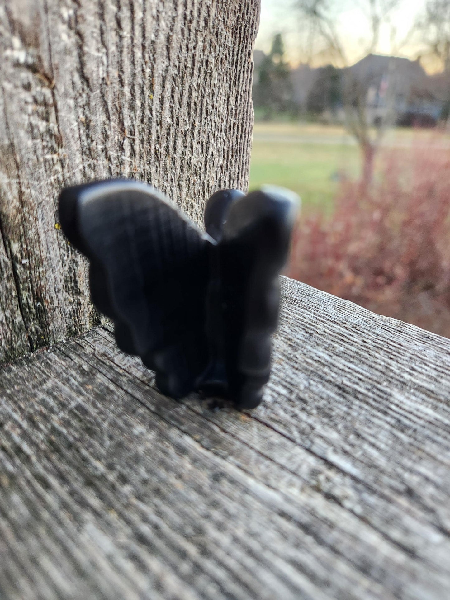 Black Obsidian Angel: Natural Stone Fairy Crystal