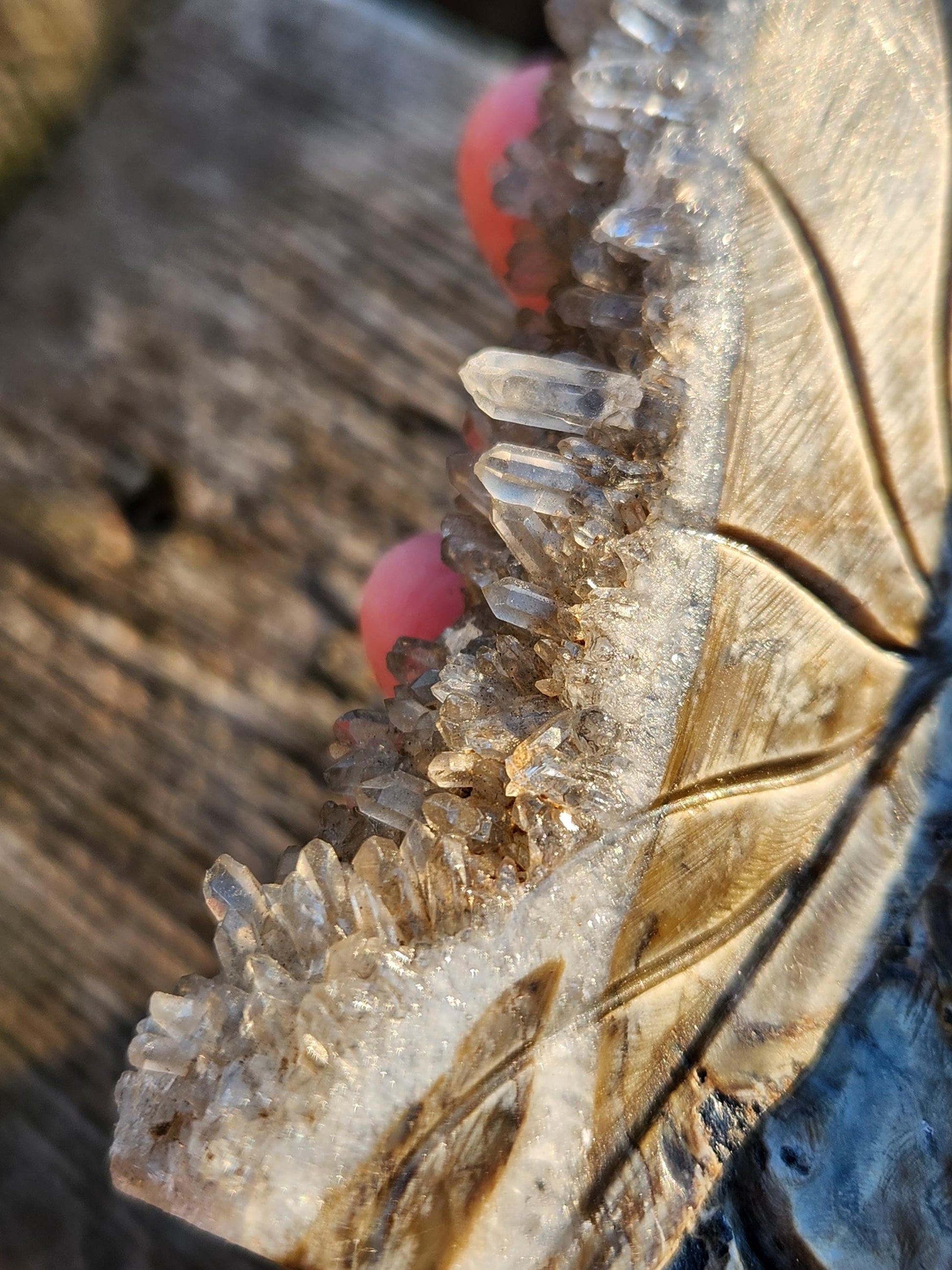 Super Unique Clear Quartz Points 0n Matrix Angel Or Fairy Carving Natural Stone Crystal