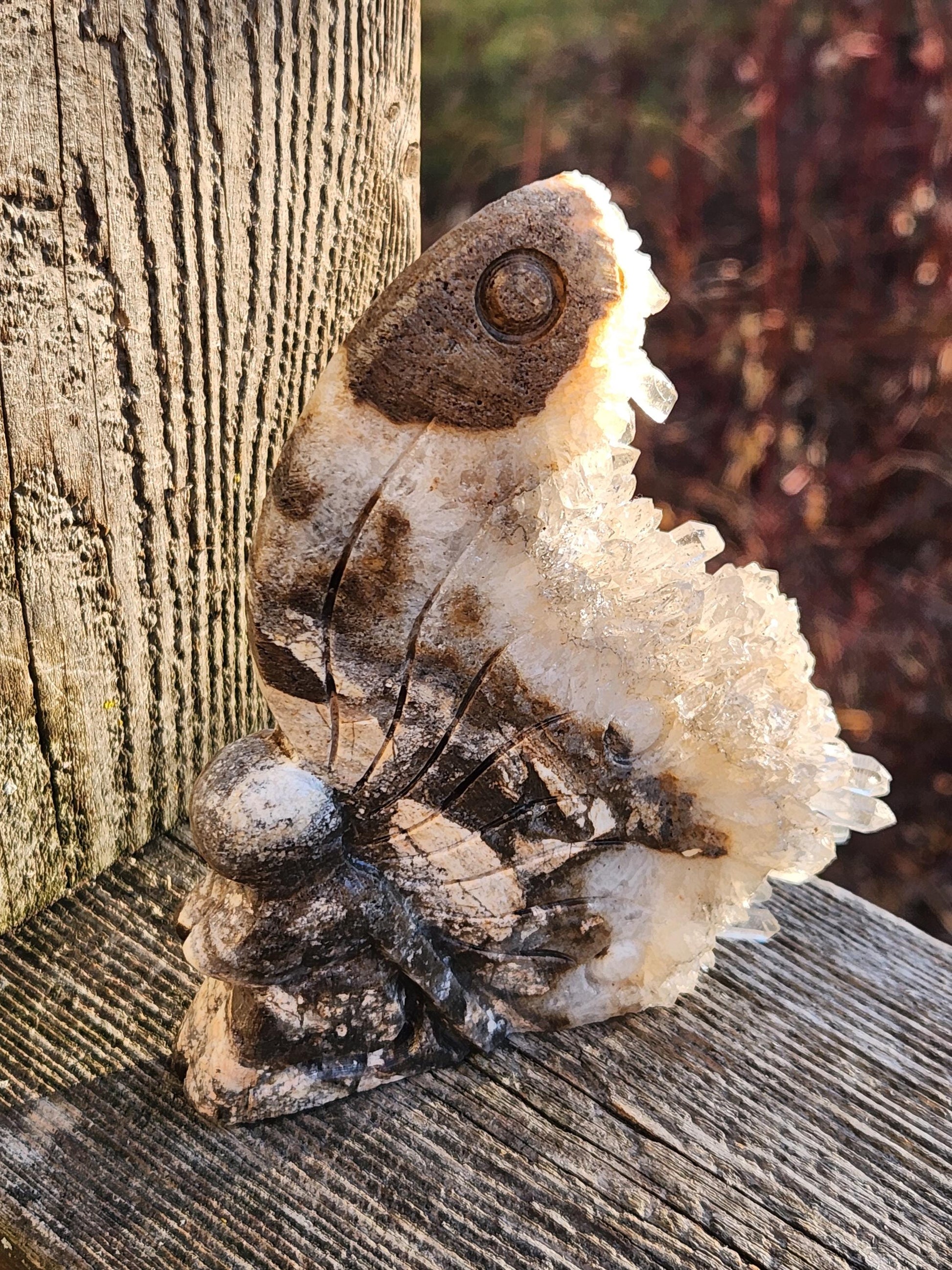 Super Unique Clear Quartz Points 0n Matrix Angel Or Fairy Carving Natural Stone Crystal