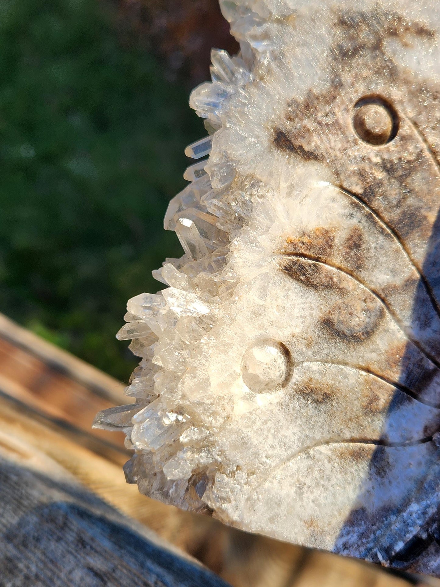 Super Unique Clear Quartz Points 0n Matrix Angel Or Fairy Carving Natural Stone Crystal