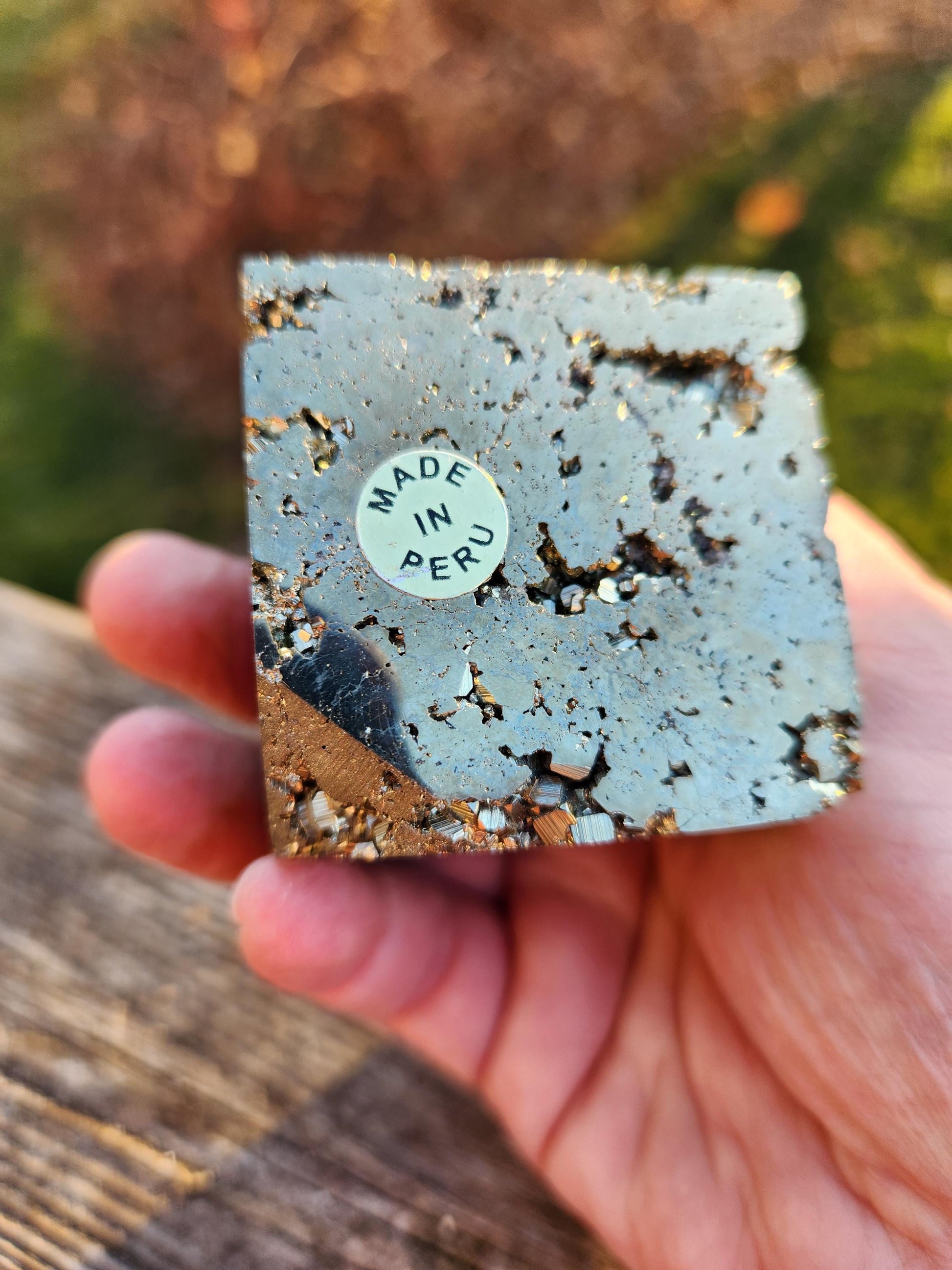 Beautiful Pyrite Cube On Stand From Peru