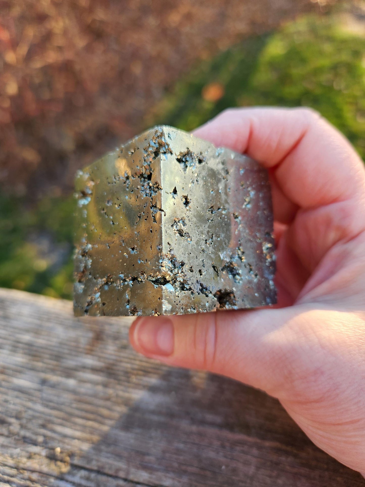 Beautiful Pyrite Cube On Stand From Peru