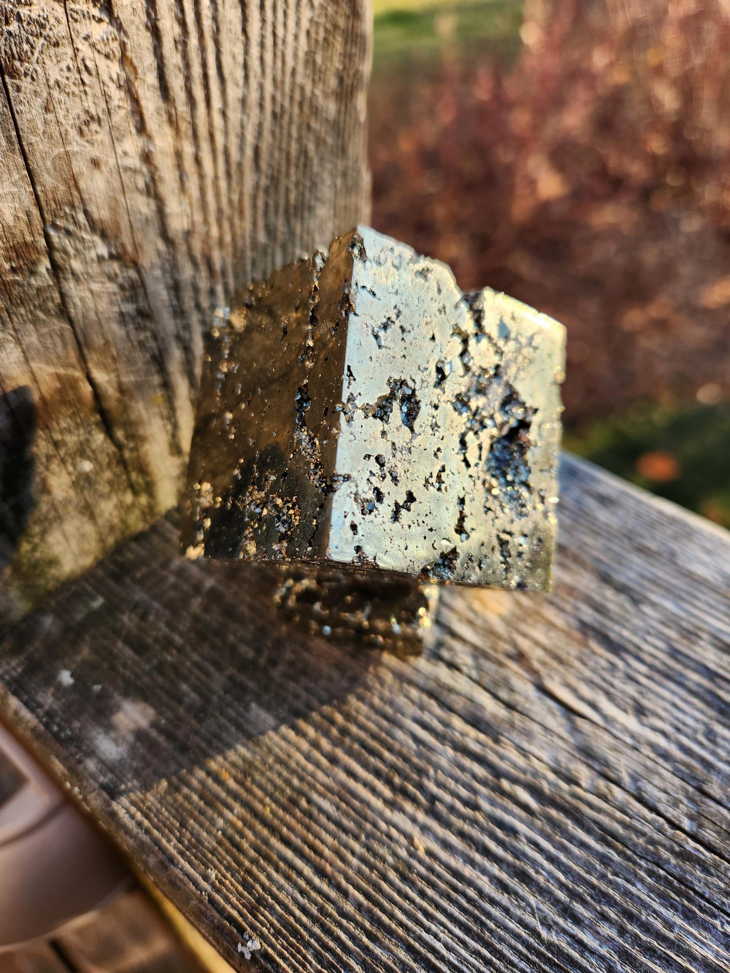 Beautiful Pyrite Cube On Stand From Peru