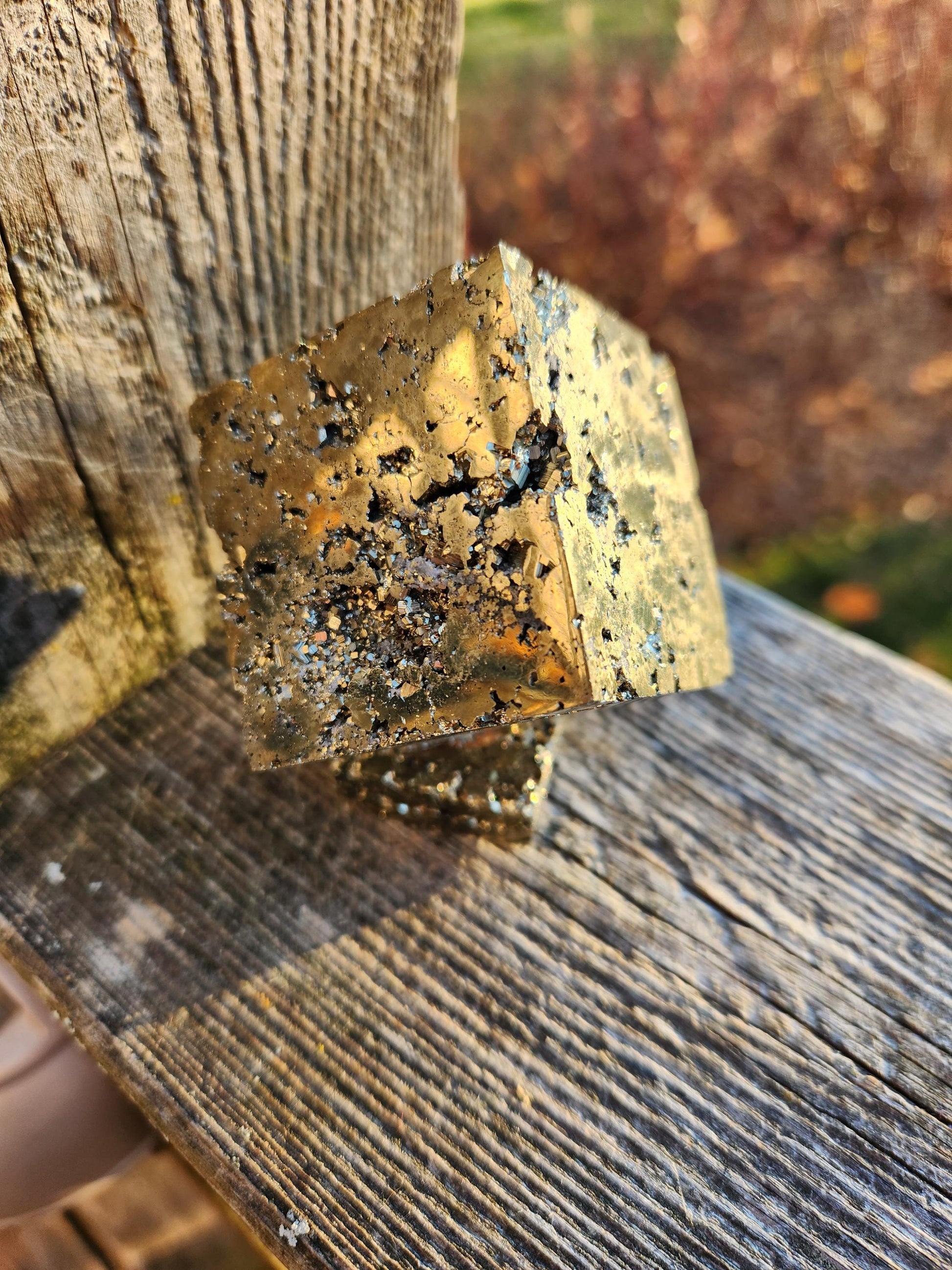 Beautiful Pyrite Cube On Stand From Peru