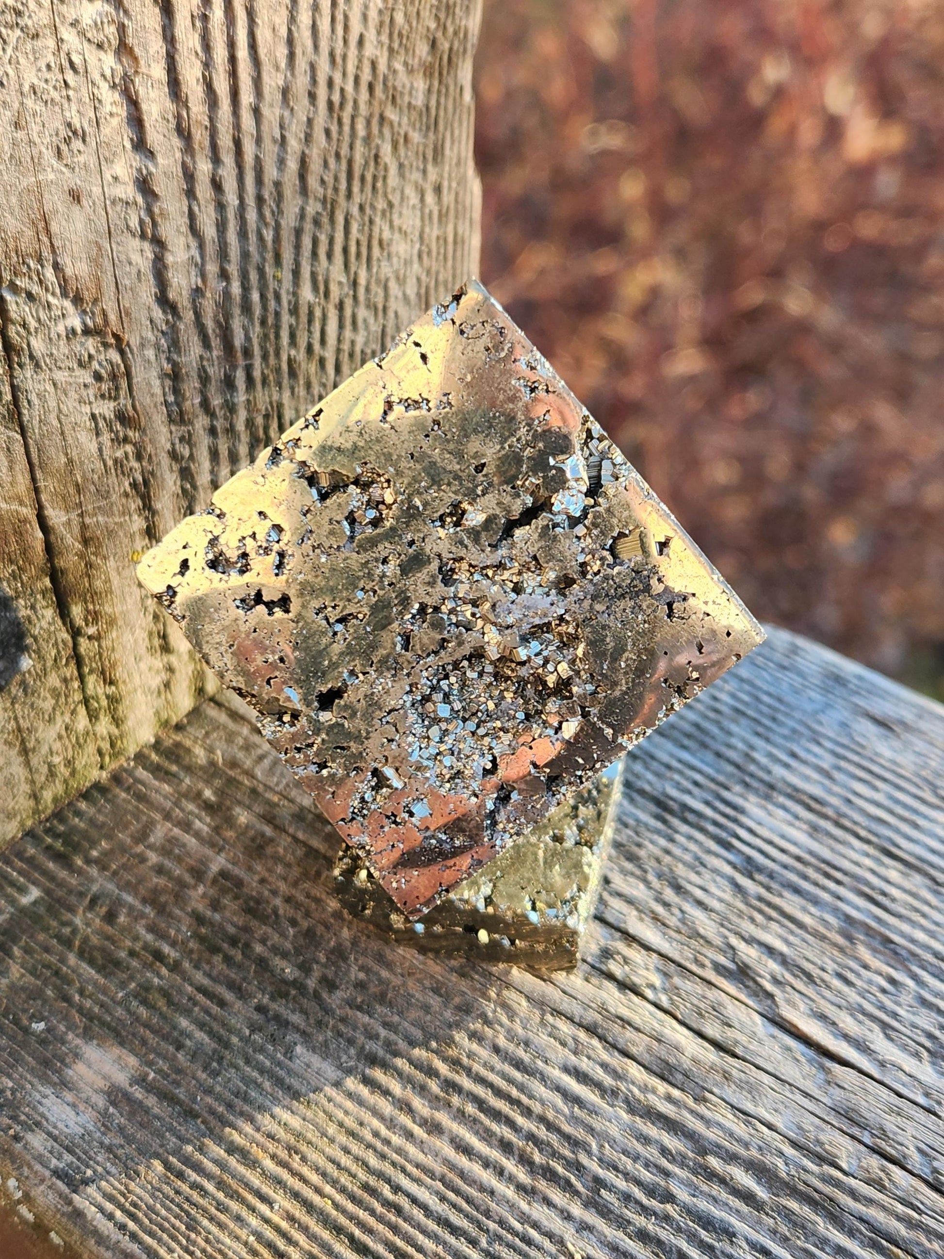 Beautiful Pyrite Cube On Stand From Peru