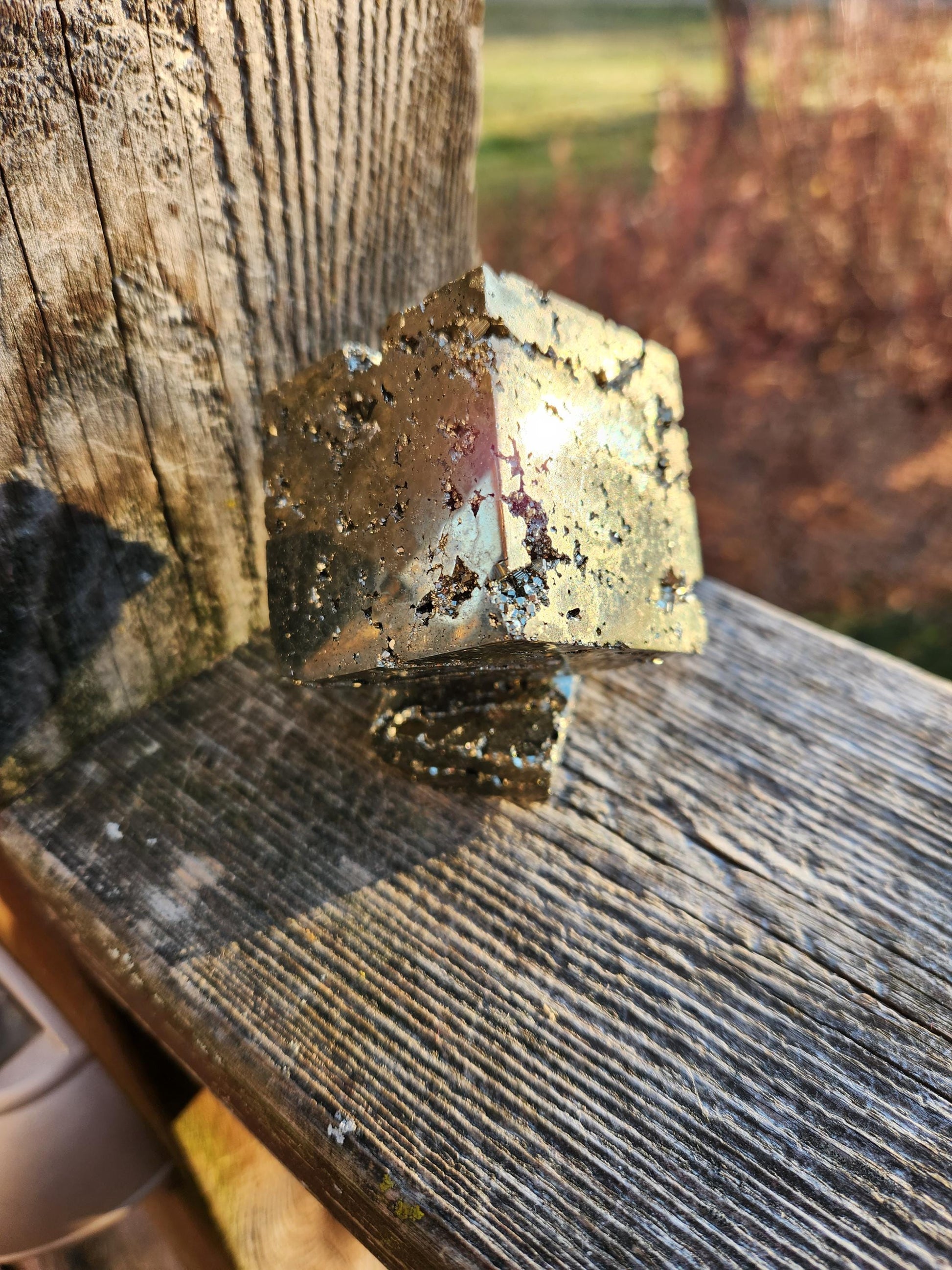 Beautiful Pyrite Cube On Stand From Peru