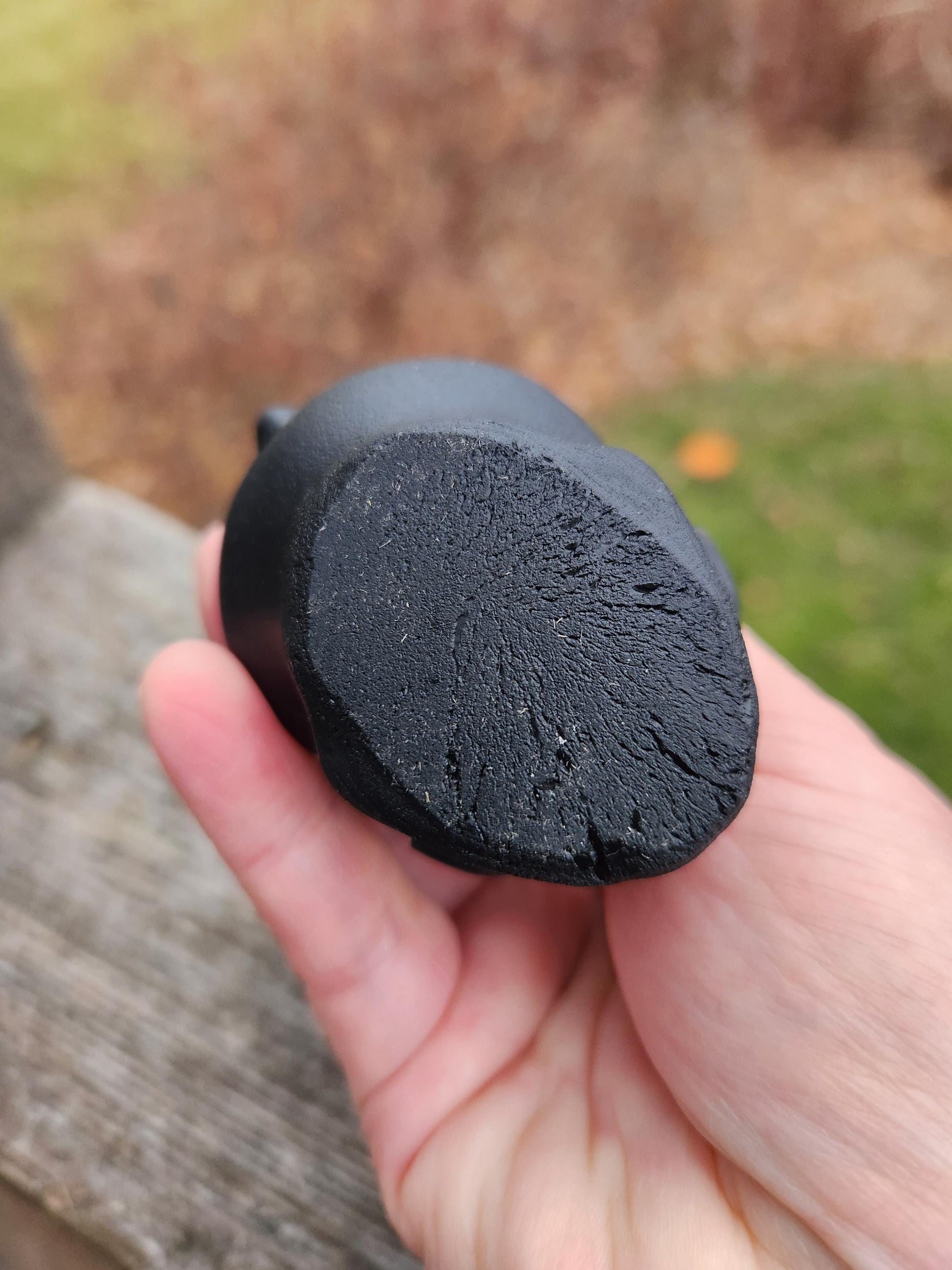 Carved Black Obsidian Crow Raven on Skull: Natural Crystal Raven Figurine
