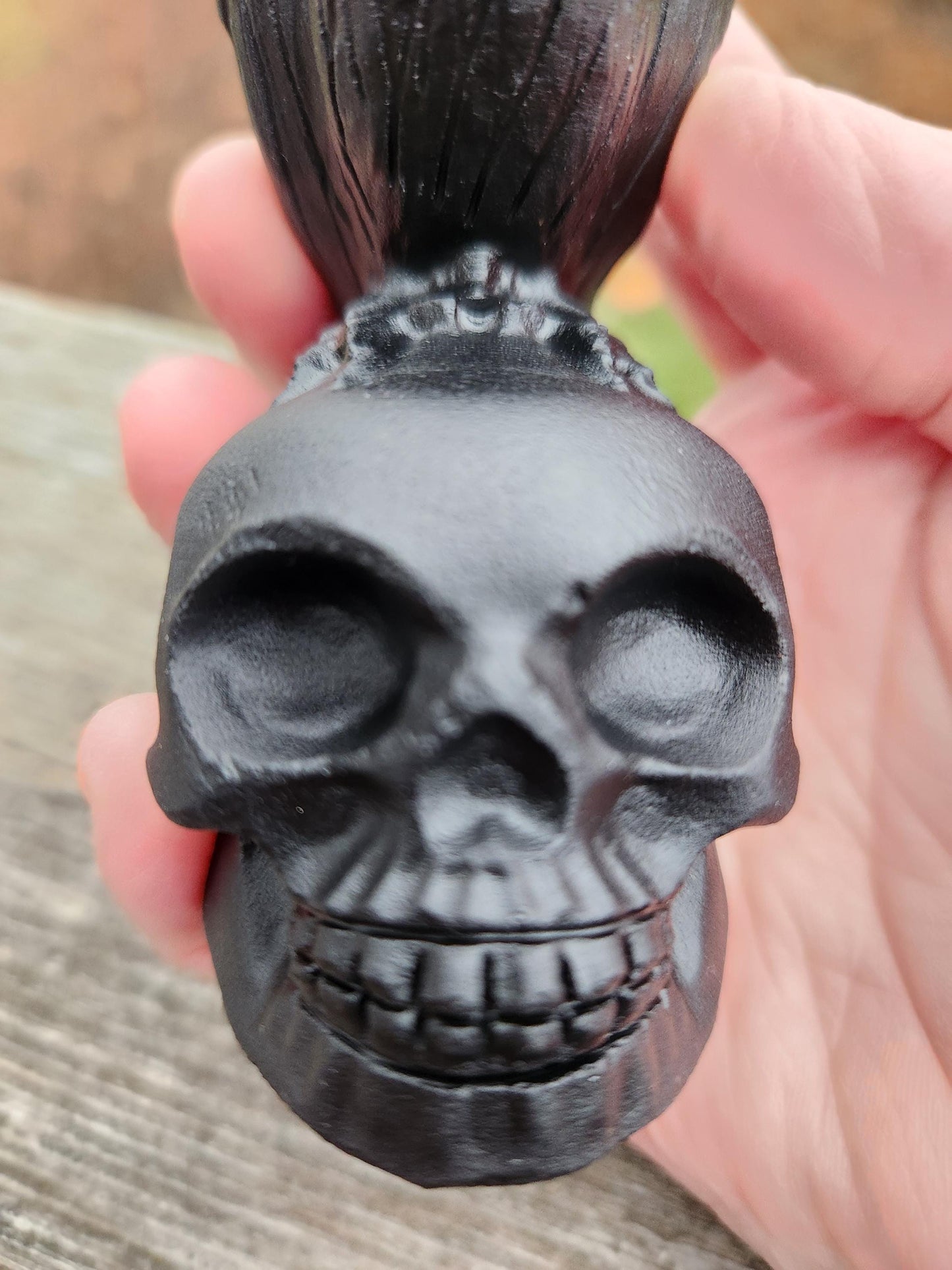 Carved Black Obsidian Crow Raven on Skull: Natural Crystal Raven Figurine