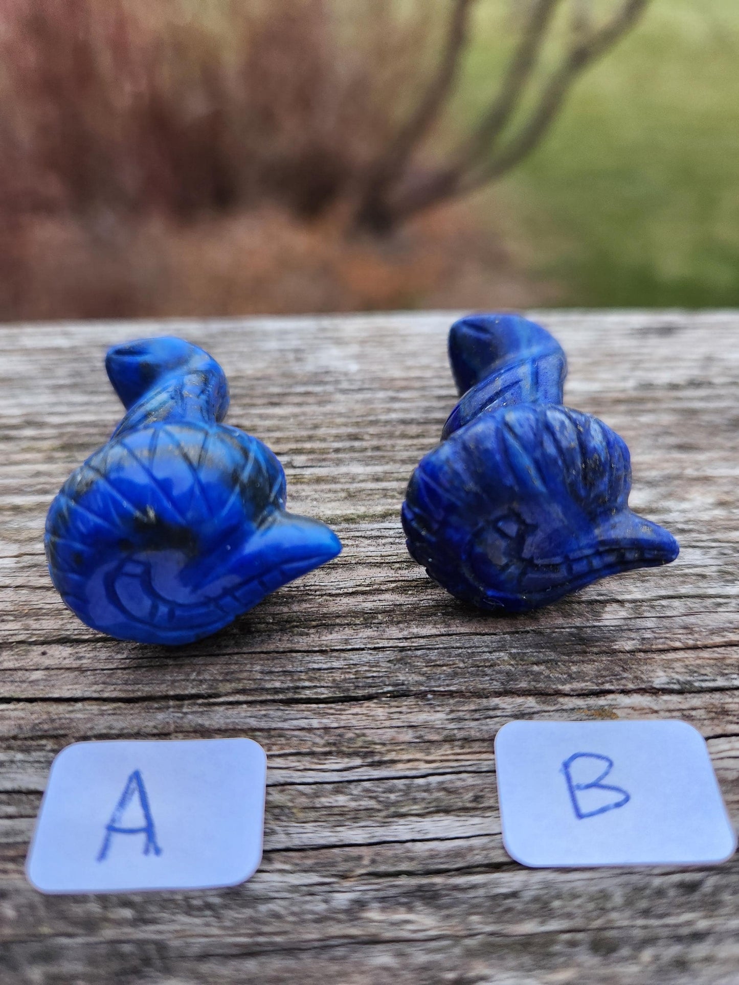 Carved Lapis Lazuli Cobra Snake: Crystal Carving, One