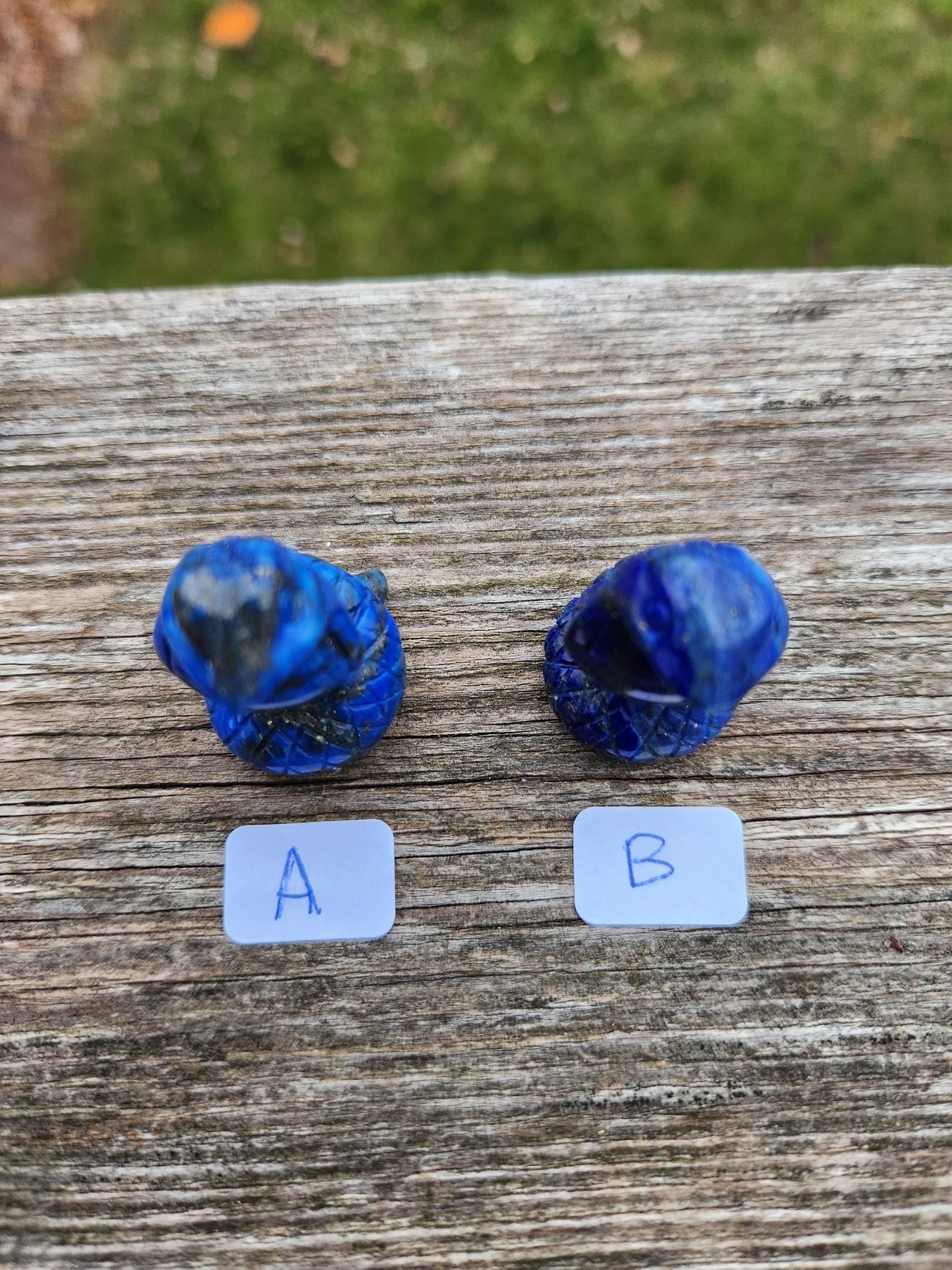 Carved Lapis Lazuli Cobra Snake: Crystal Carving, One