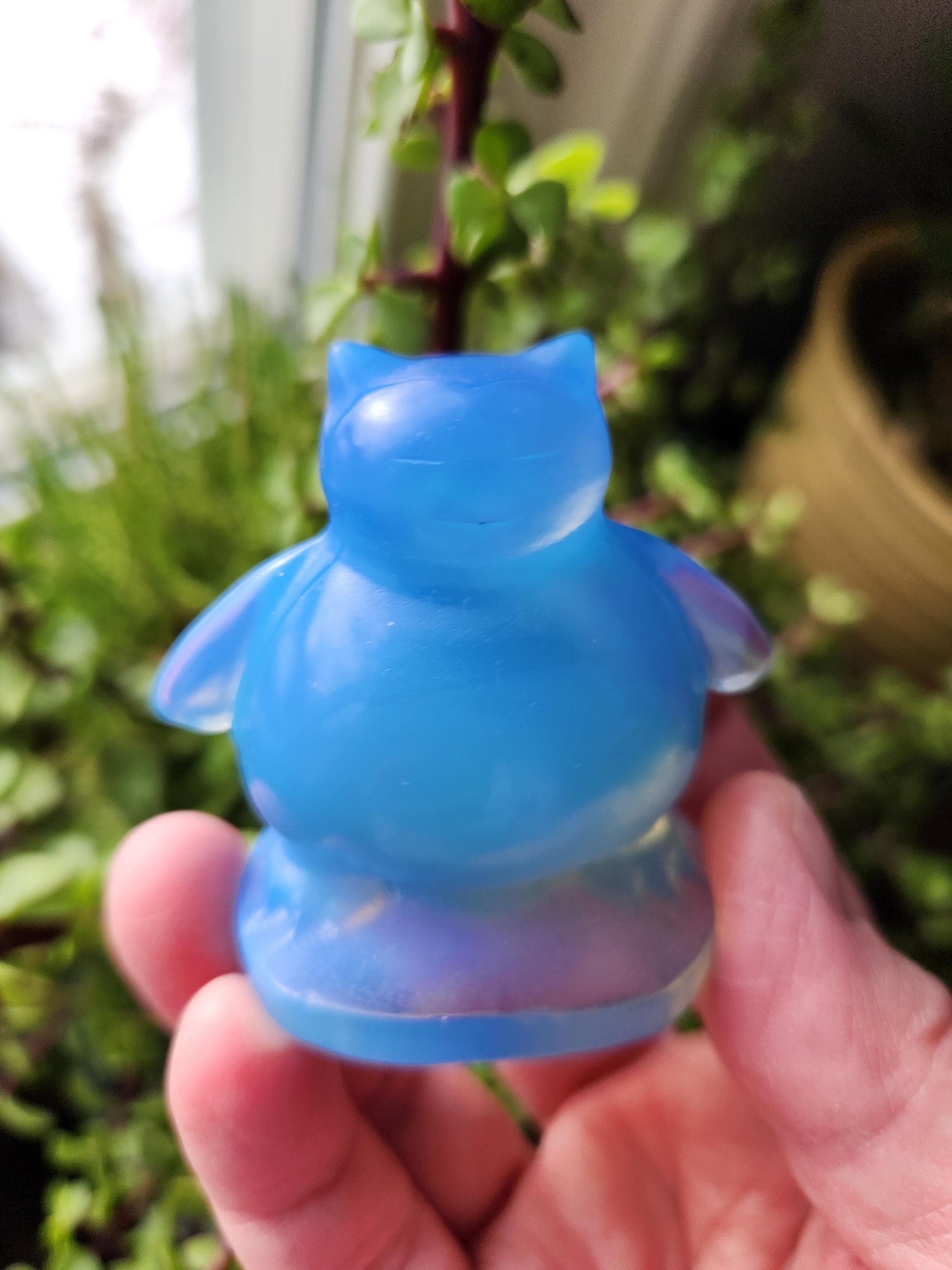 Blue Opalite Snorlax with High Polish, Pokemon