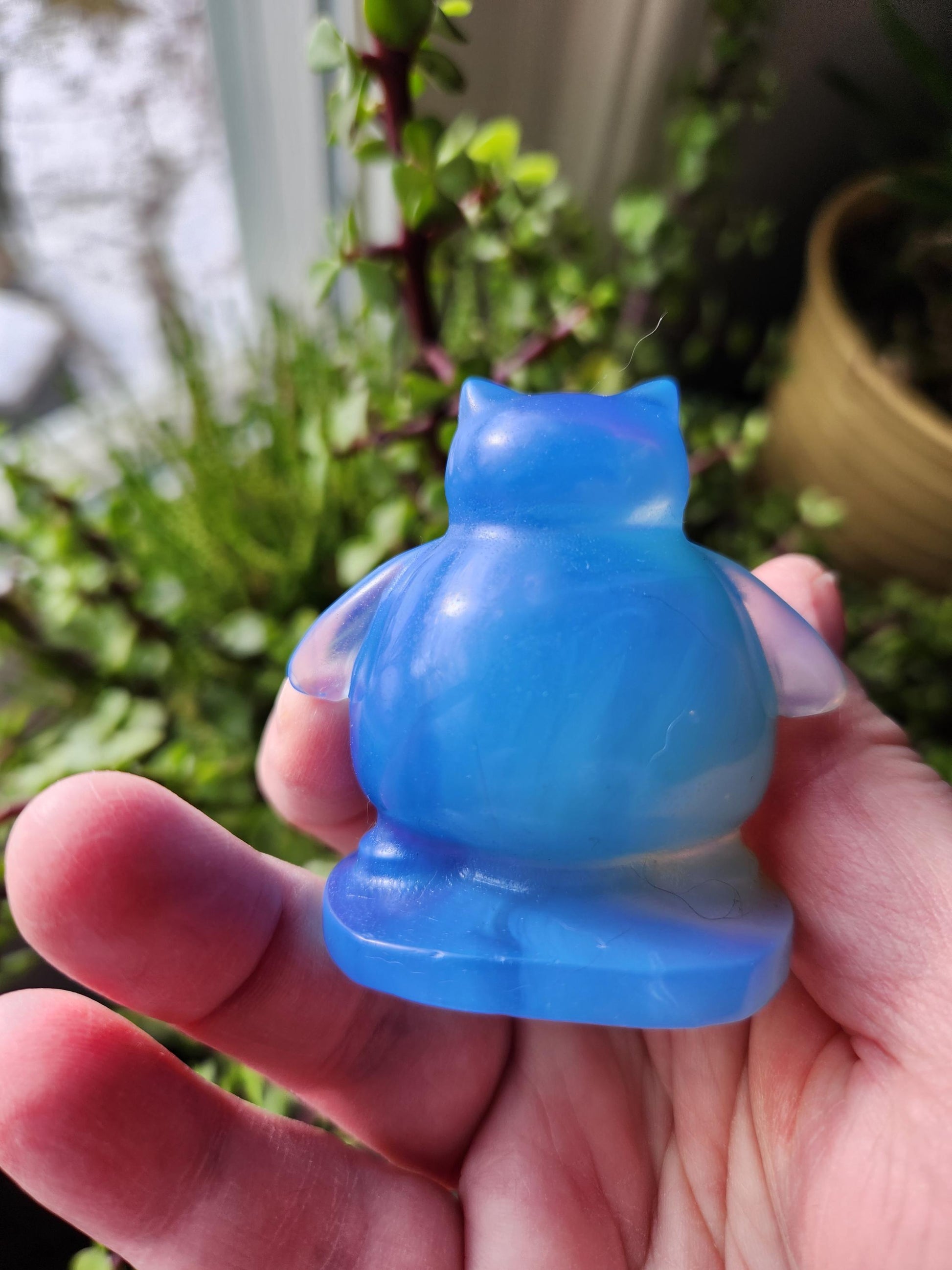 Blue Opalite Snorlax with High Polish, Pokemon