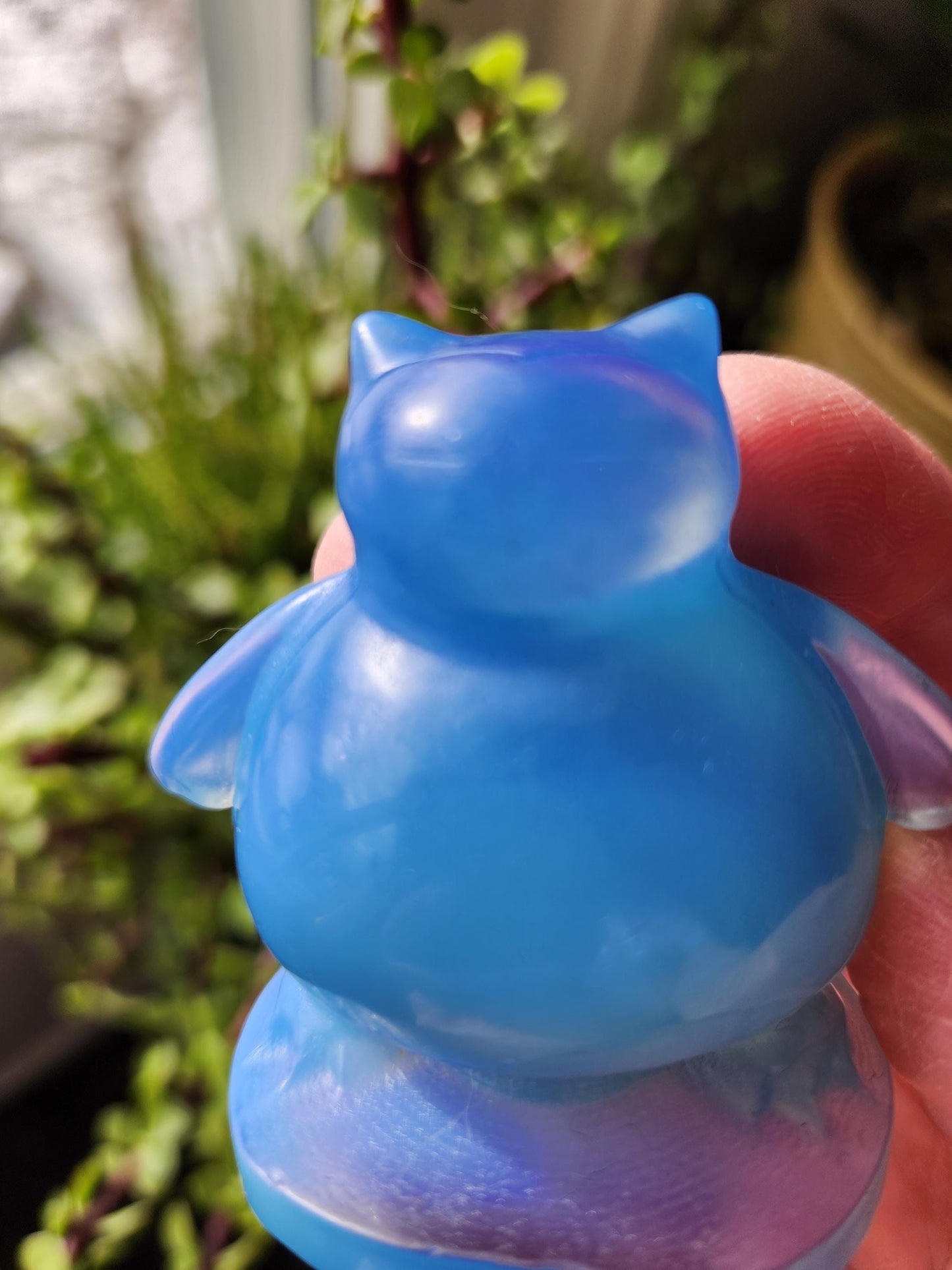 Blue Opalite Snorlax with High Polish, Pokemon