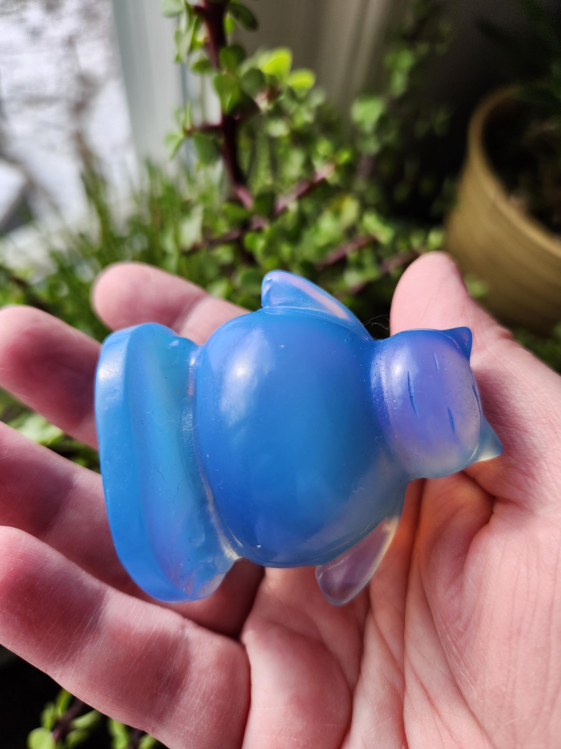 Blue Opalite Snorlax with High Polish, Pokemon