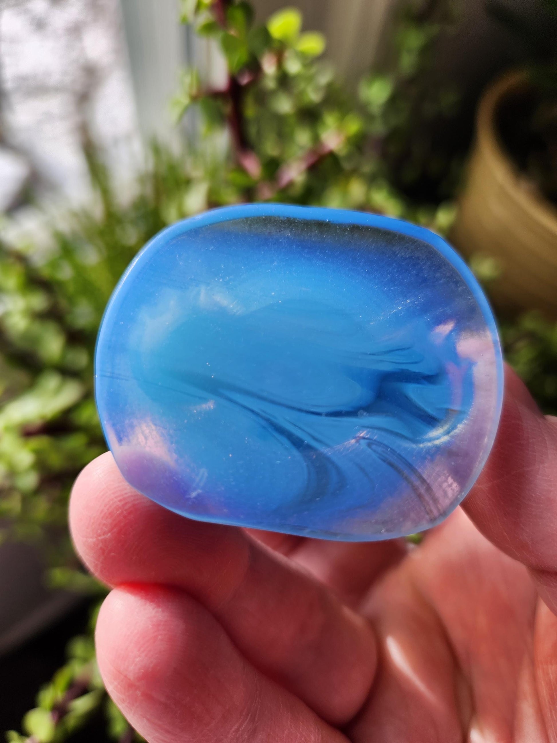 Blue Opalite Snorlax with High Polish, Pokemon