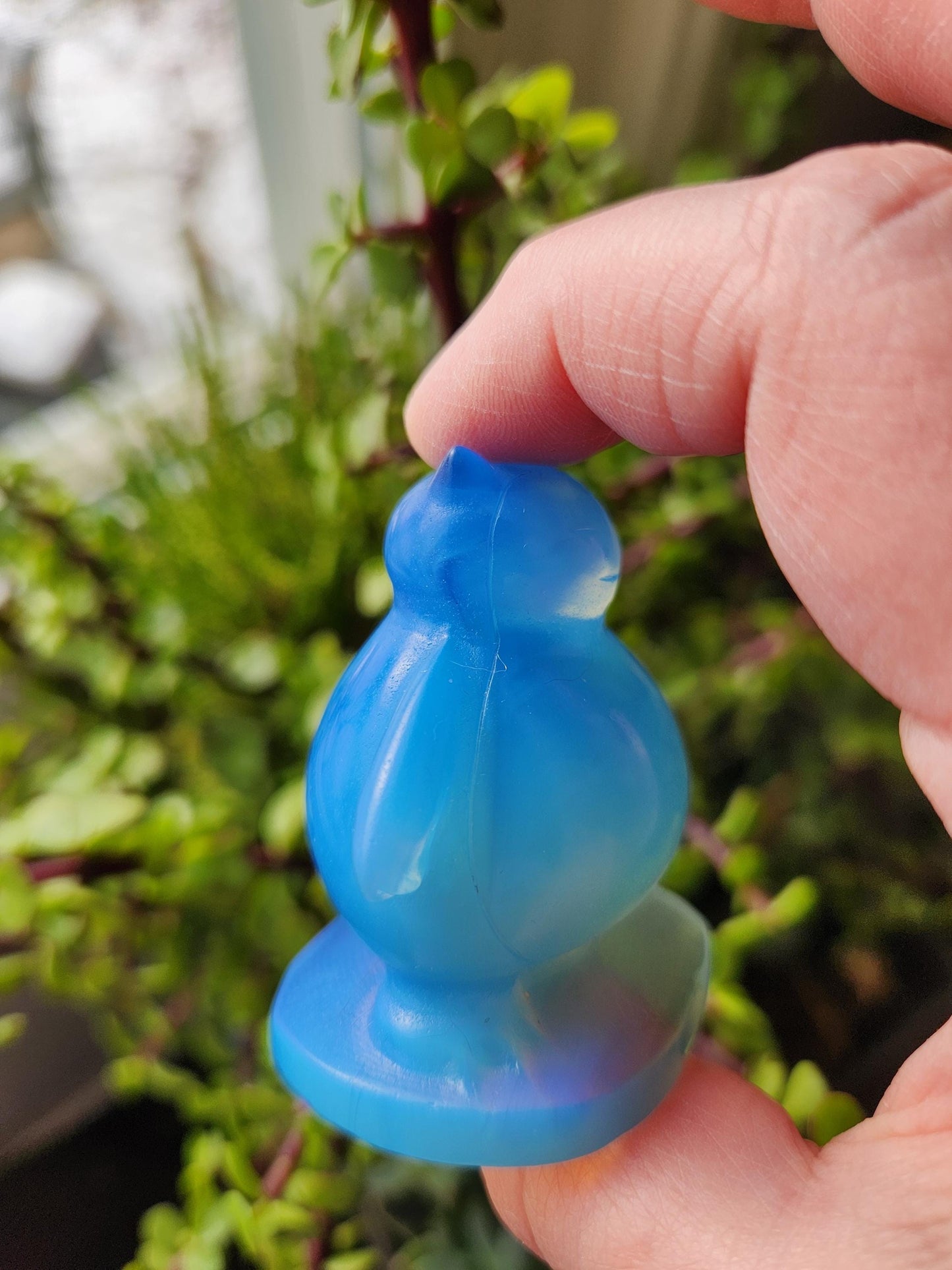 Blue Opalite Snorlax with High Polish, Pokemon