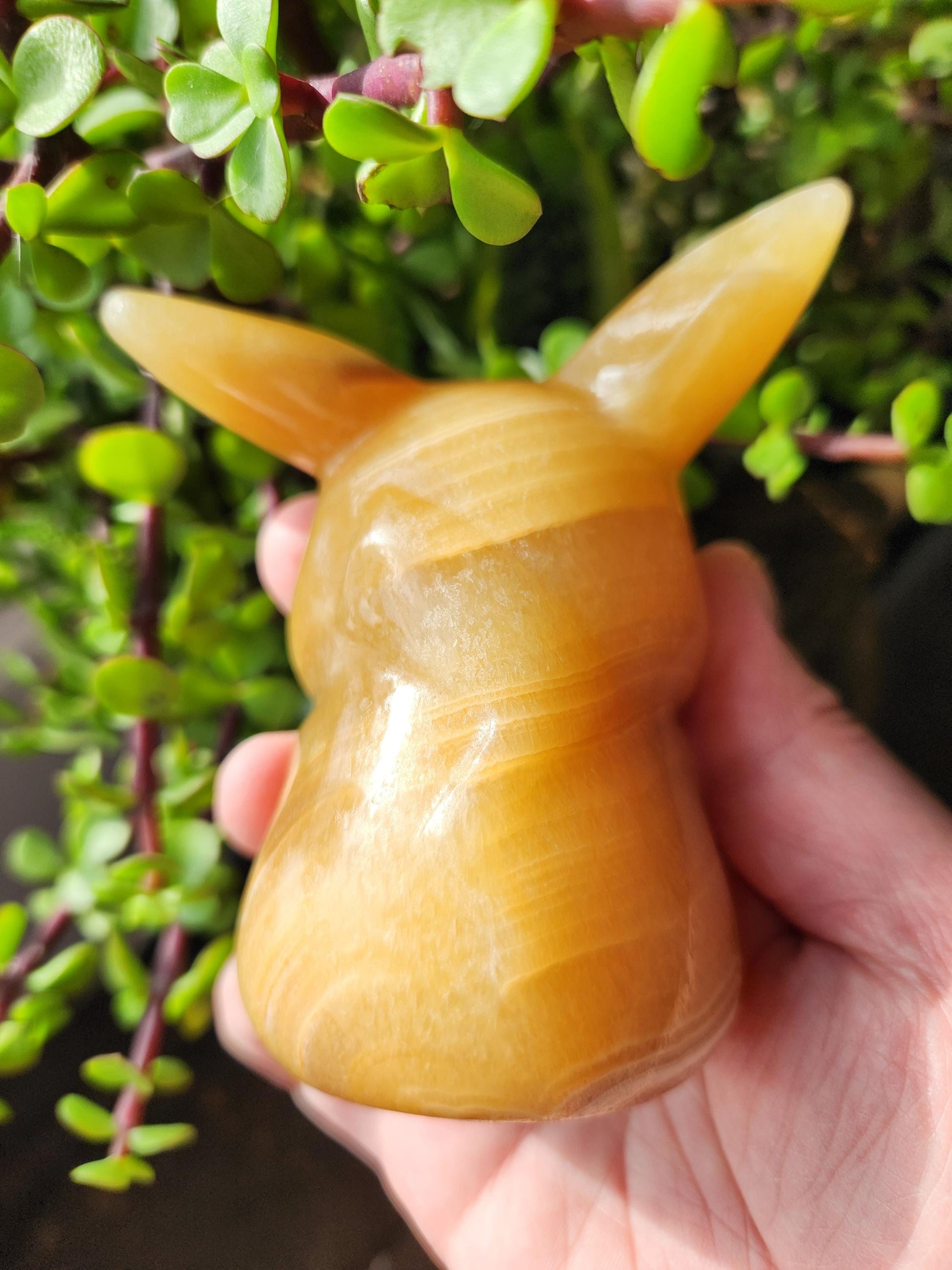 Super Cute BIG Yellow Calcite Pikachu Natural Stone Crystal Pokemon