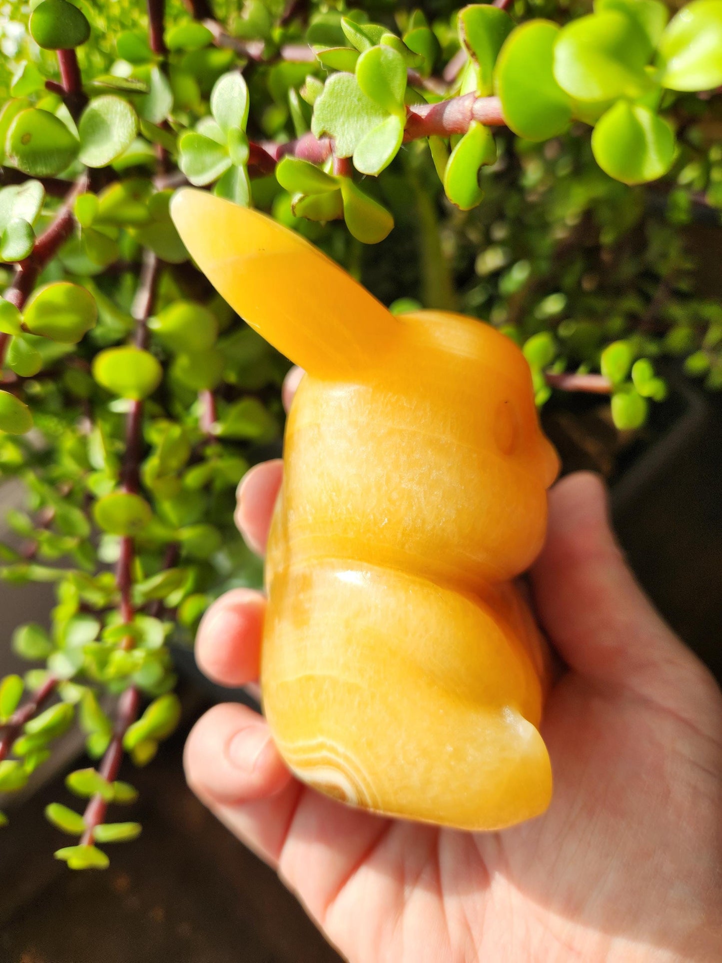 Super Cute BIG Yellow Calcite Pikachu Natural Stone Crystal Pokemon