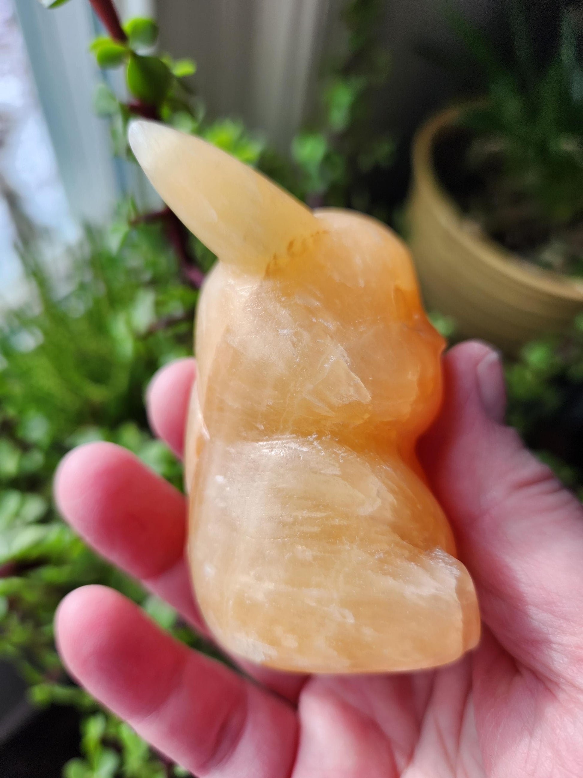 Super Medium Yellow Calcite Pikachu Natural Stone Crystal Pokemon