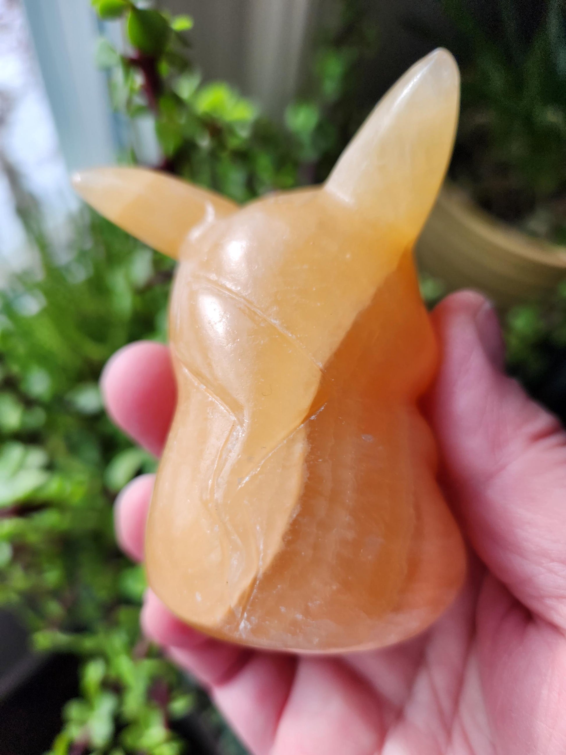 Super Medium Yellow Calcite Pikachu Natural Stone Crystal Pokemon