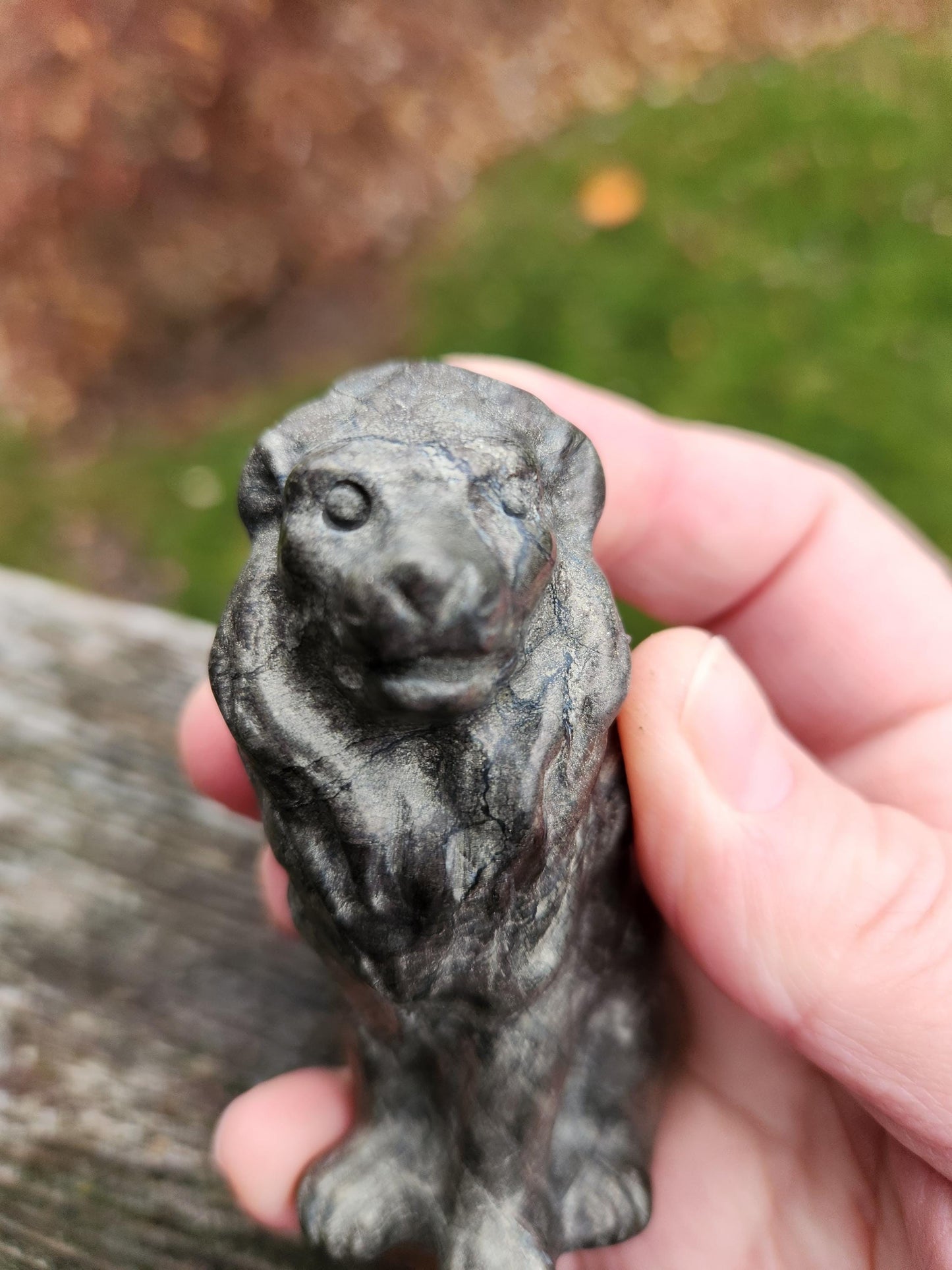 Regal Pyrite Lion Crystal Statue, Leo