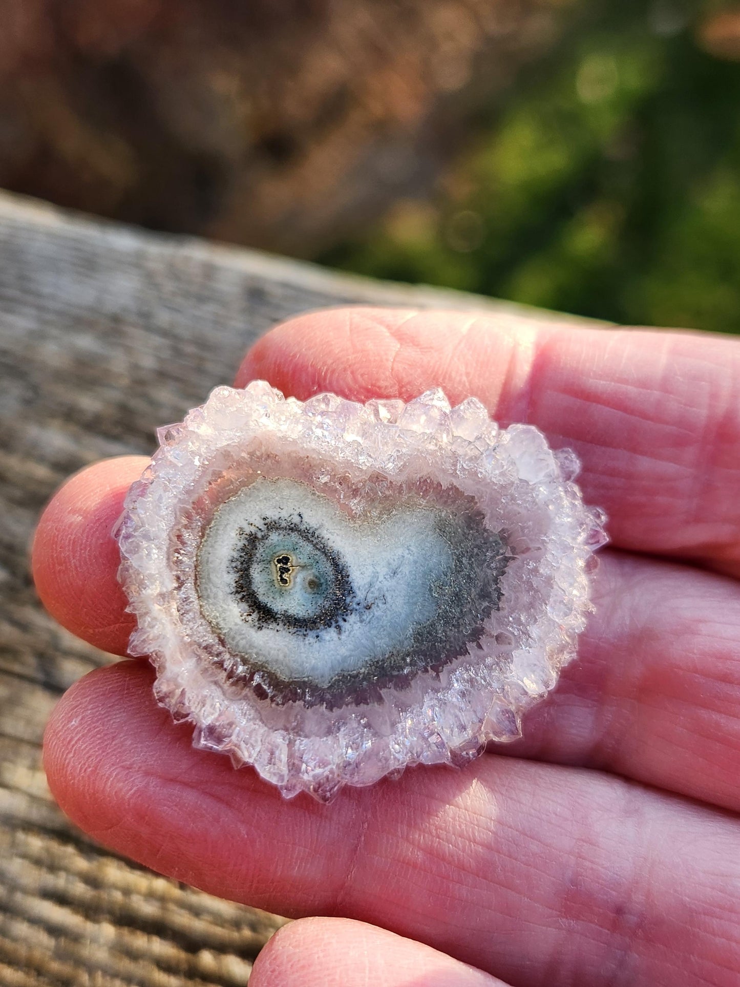 AAA Light Purple Amethyst Slice Crystal Specimen with Beautiful Points and stand