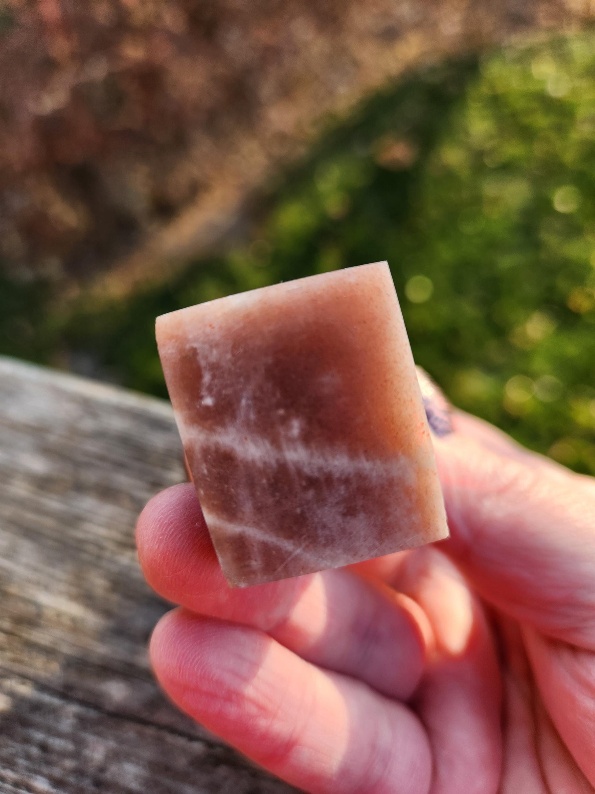 Rare Peach Moonstone with Feldspar Crystal Mini Tower, 4 point