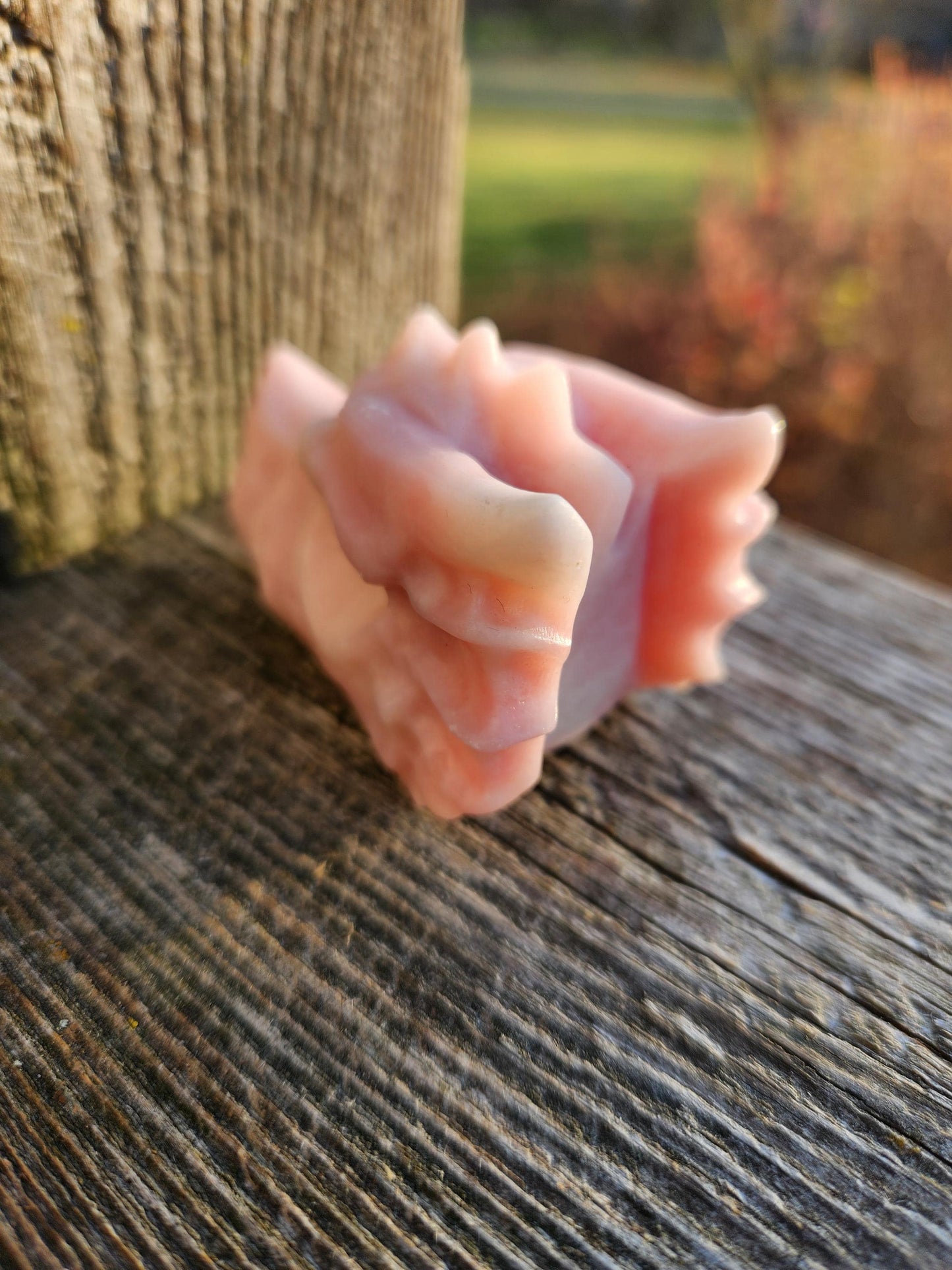 Pink Opal Carved Dragon Head, DnD