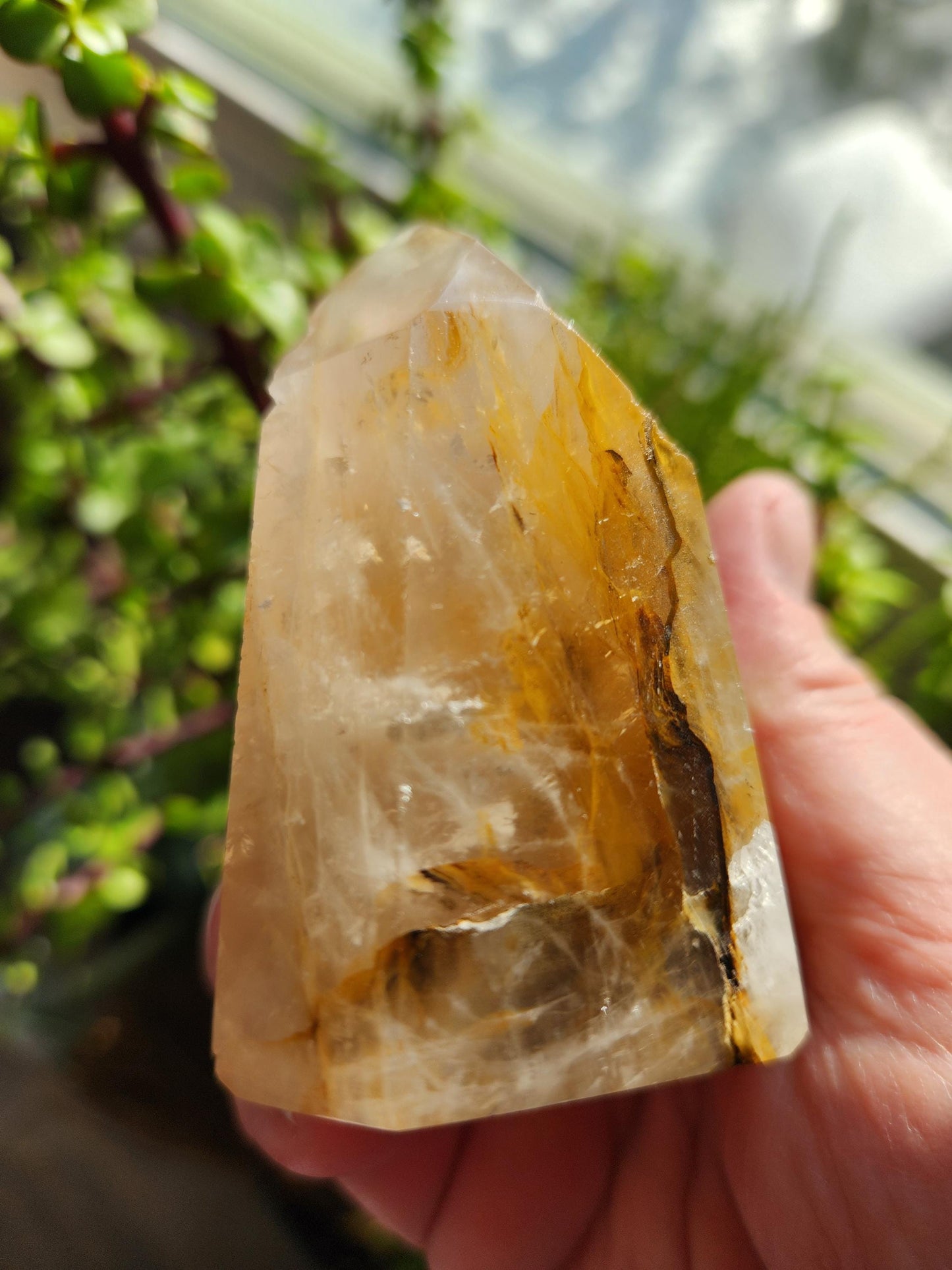 AAA Golden Healer Crystal Tower Point - Brazil Origin