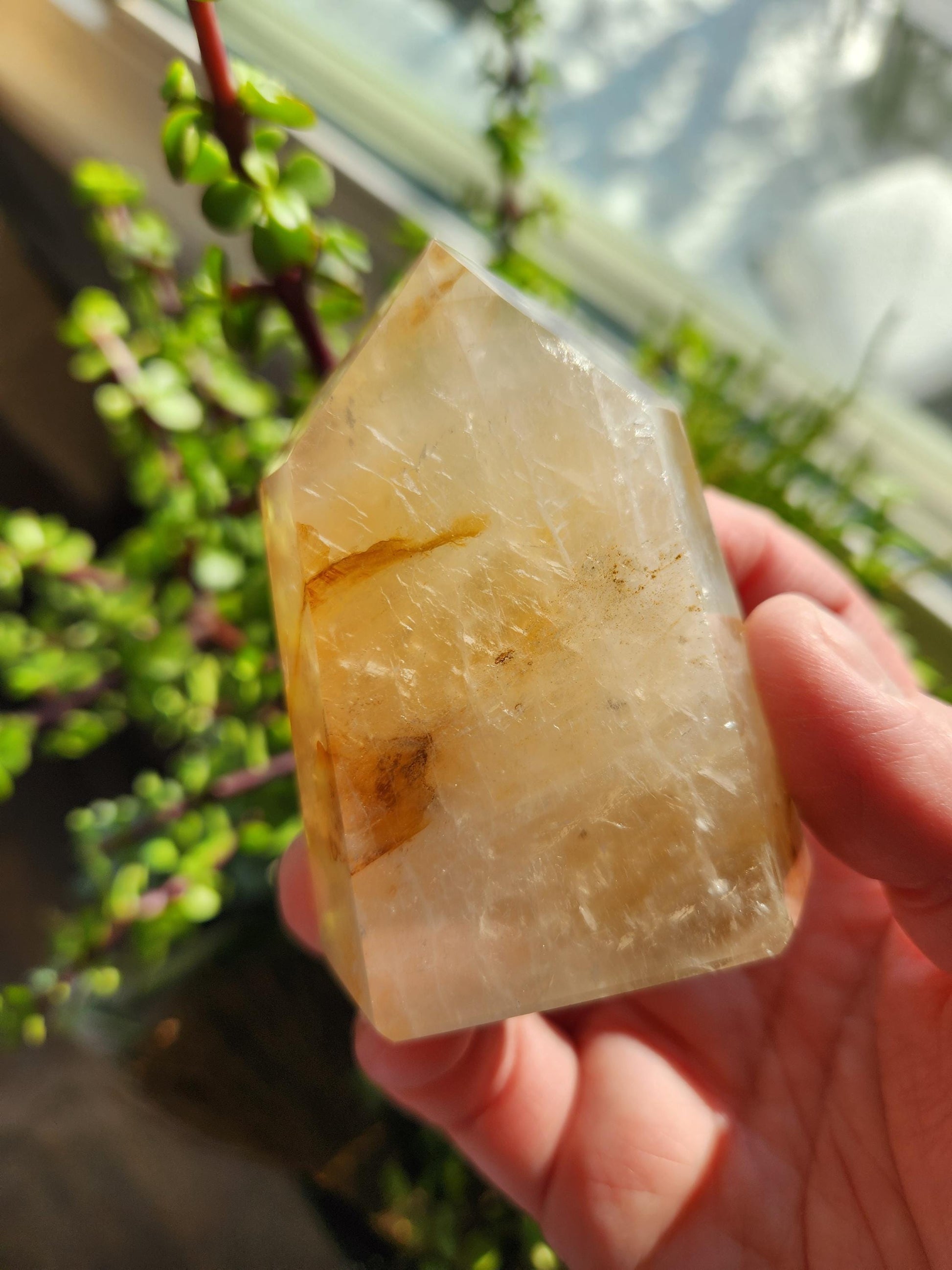 AAA Golden Healer Crystal Tower Point - Brazil Origin
