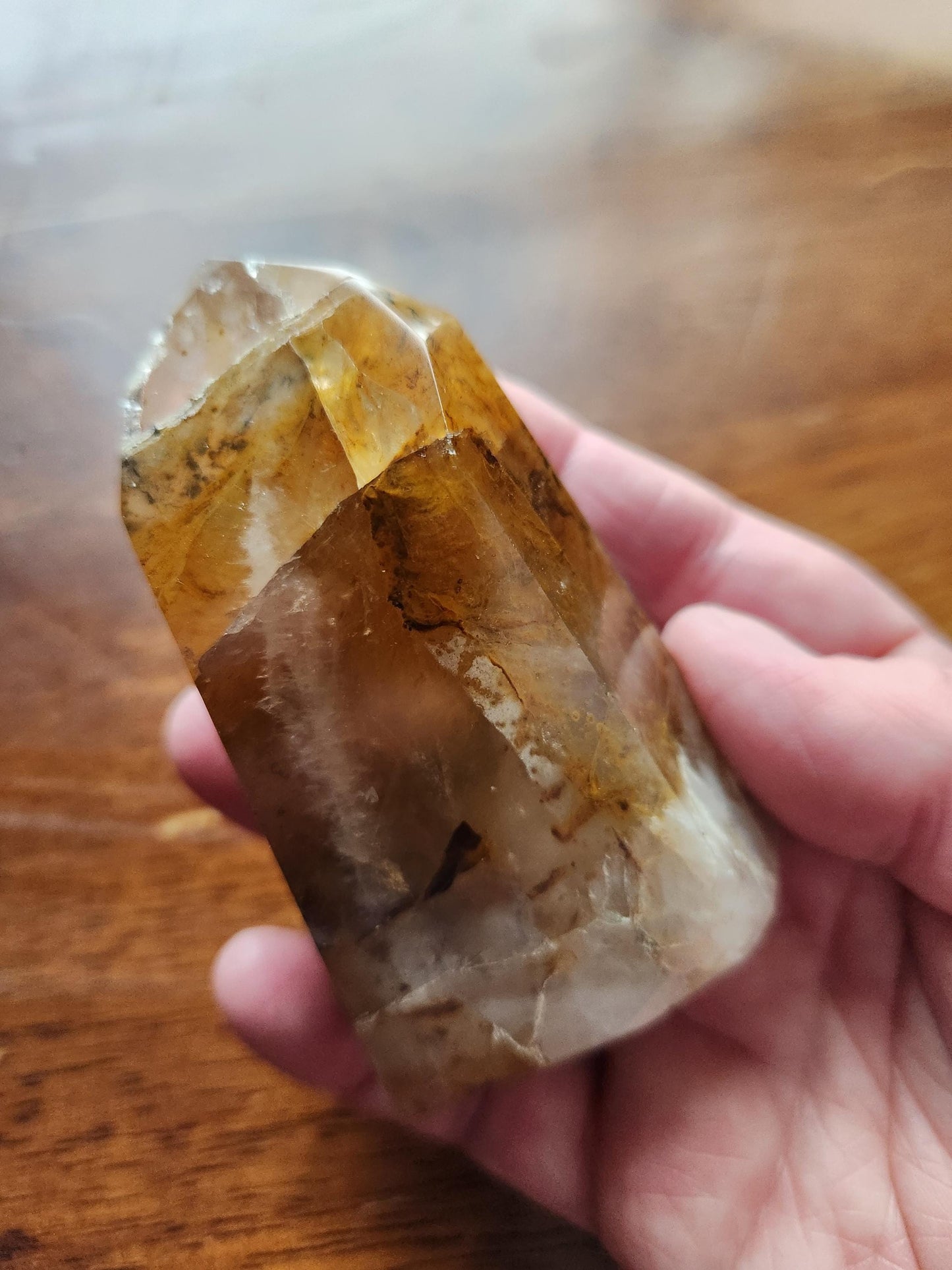 AAA Golden Healer Crystal Tower Point - Brazil Origin, Dendrite