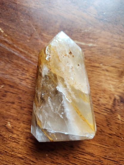 AAA Golden Healer Crystal Tower Point - Brazil Origin, Dendrite