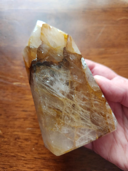 AAA Golden Healer Crystal Tower Point - Brazil Origin