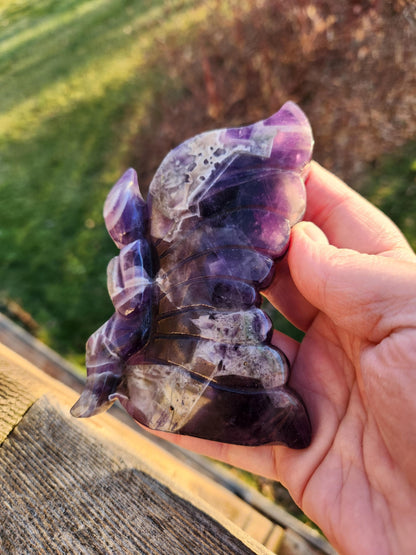 AAA Dream Amethyst Crystal Angel or Fairy - Unique Carved Stone