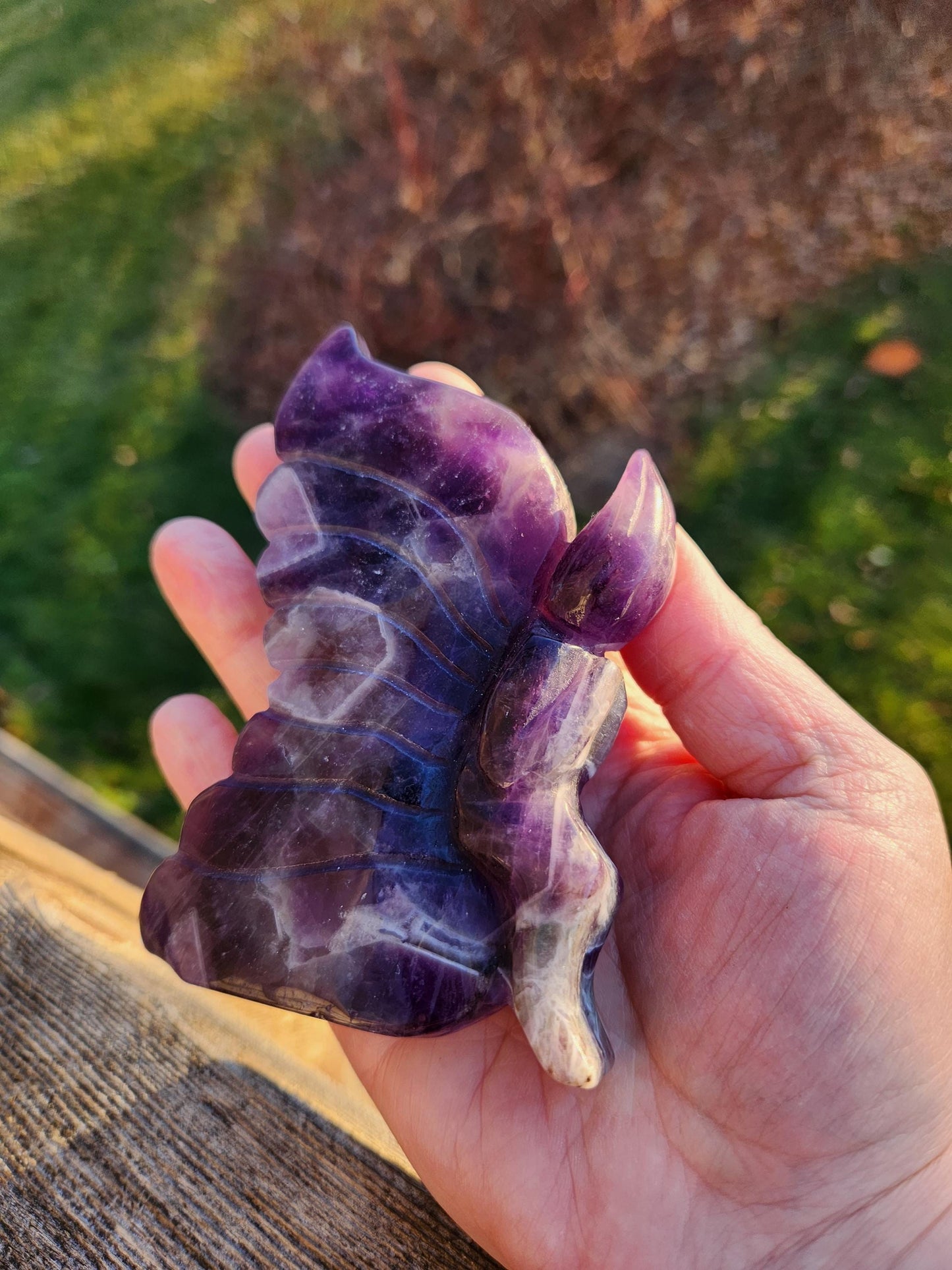 AAA Dream Amethyst Crystal Angel or Fairy - Unique Carved Stone