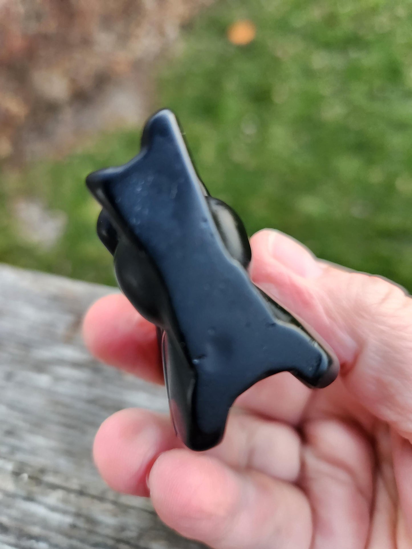 Black Obsidian Angel: Natural Stone Fairy Crystal