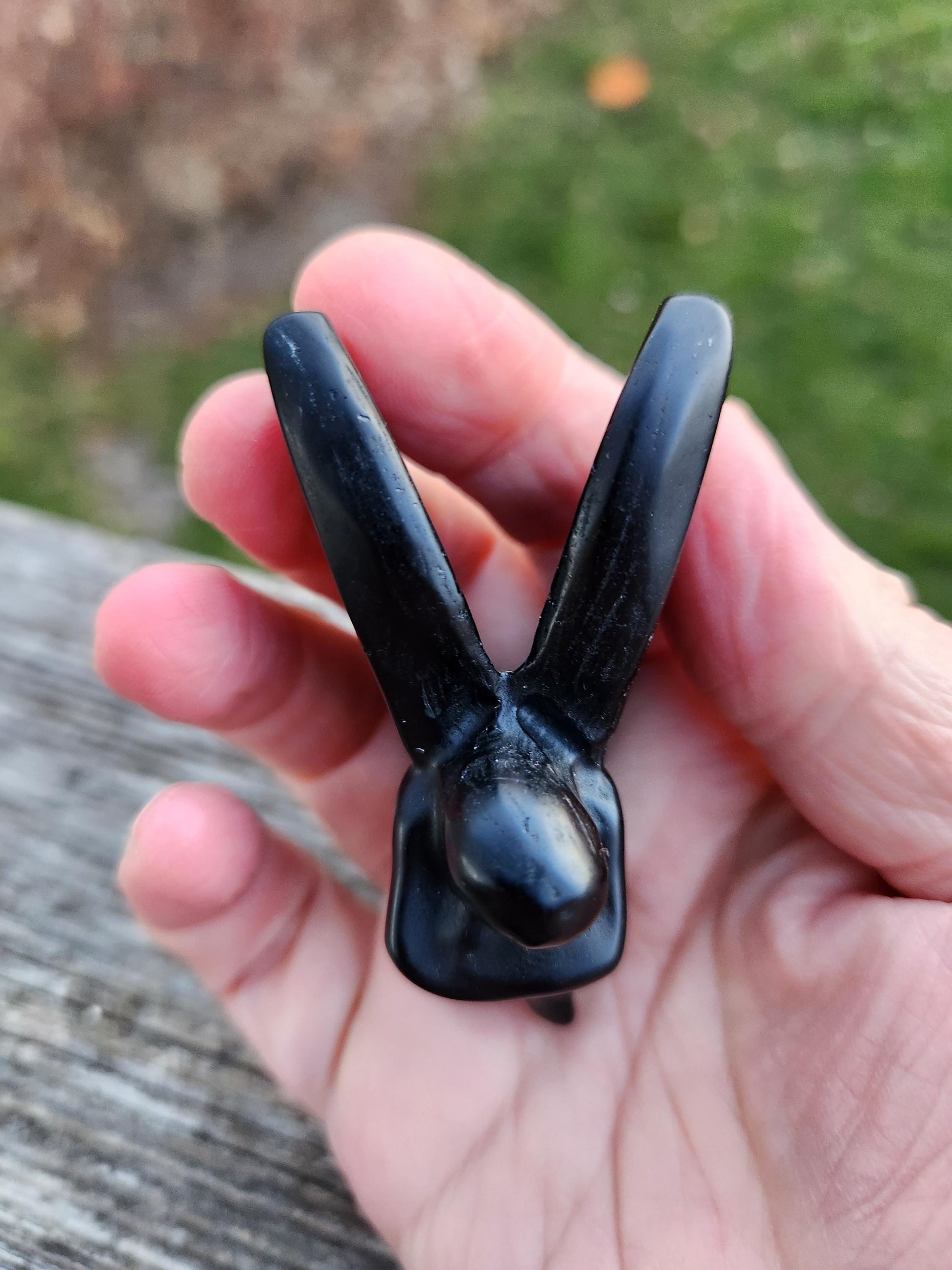 Black Obsidian Angel: Natural Stone Fairy Crystal