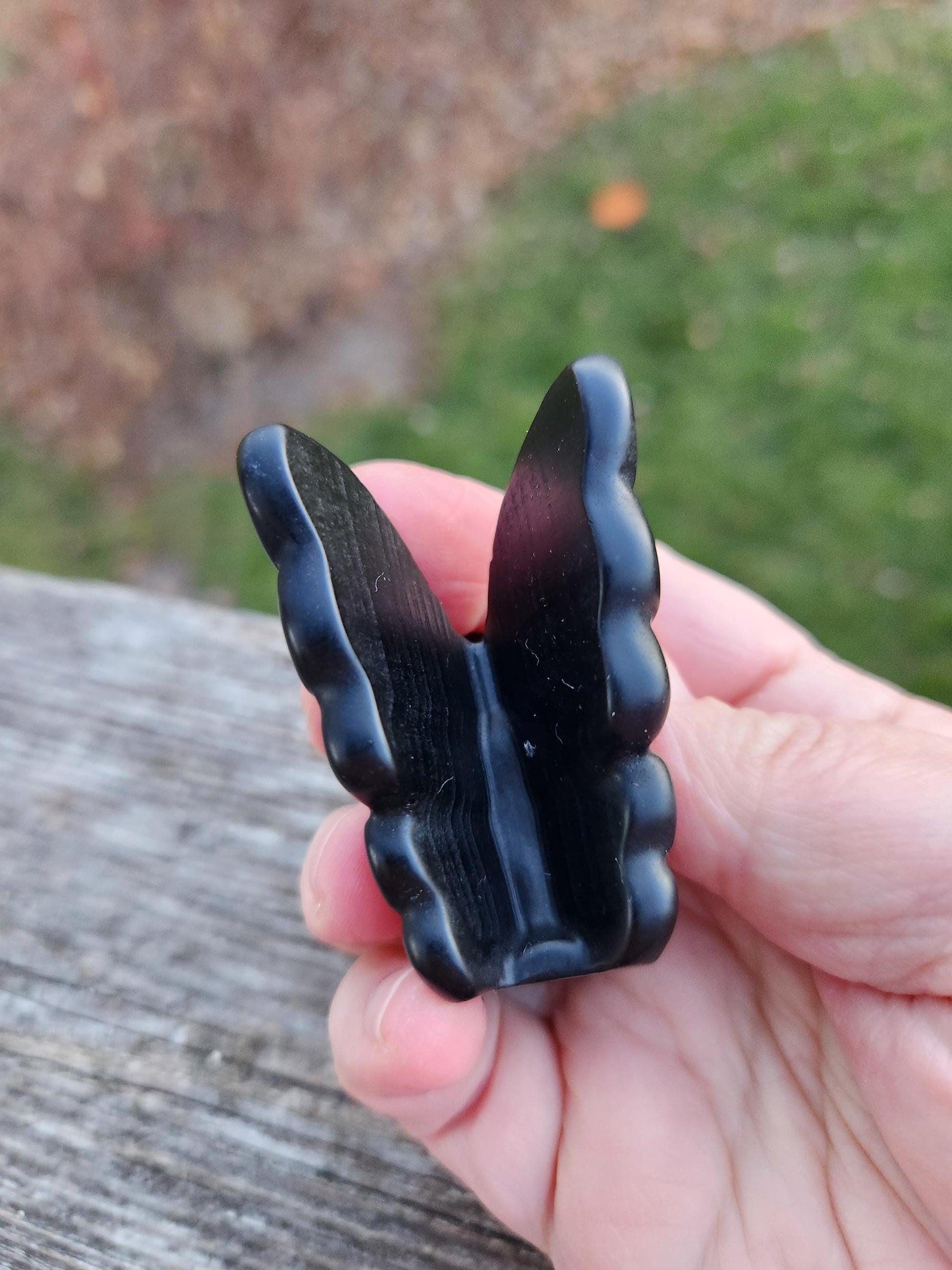 Black Obsidian Angel: Natural Stone Fairy Crystal